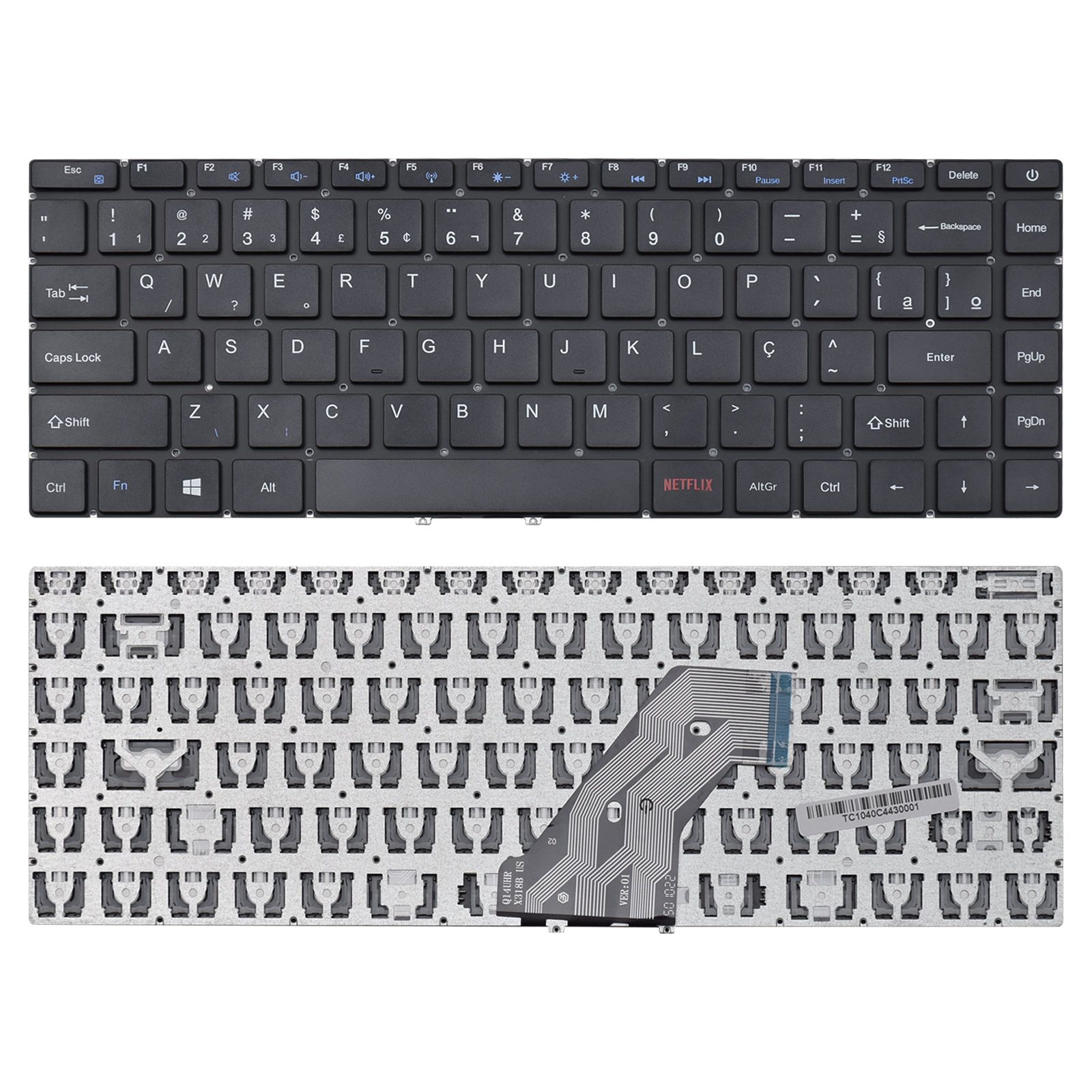 Teclado para Notebook Exo Smart XS3, ABNT2 Preto, possui teclas confortáveis e 12 meses de garantia.