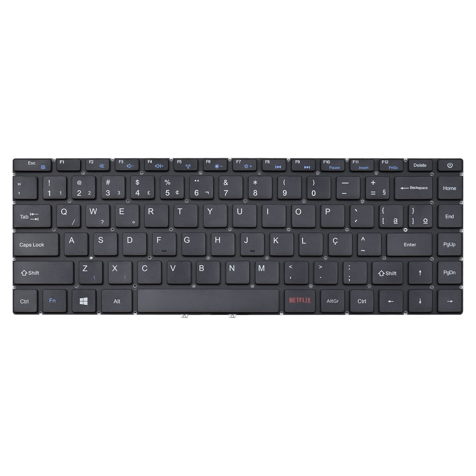 Teclado para Notebook Multilaser Ultra UB420, ABNT2 Preto, possui teclas confortáveis e 12 meses de garantia.