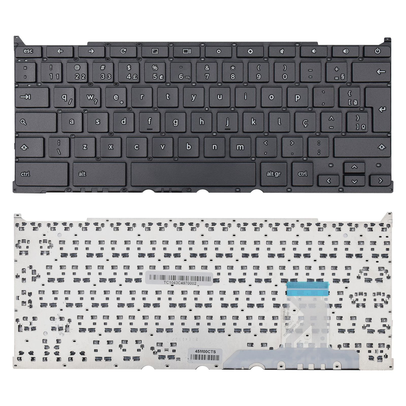 Teclado para Notebook Samsung Chromebook XE500C13 ABNT2 Preto possui teclas confortáveis e 12 meses de garantia