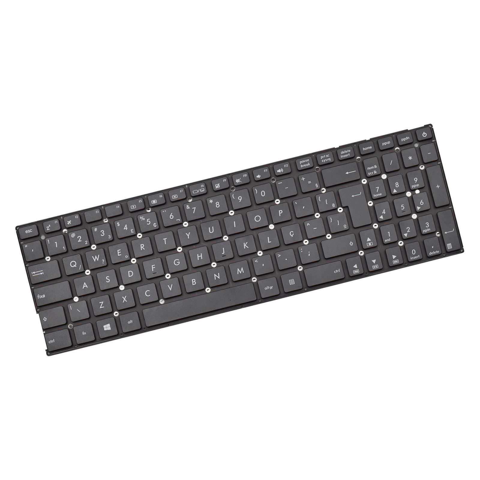 Teclado para Notebook Asus Vivobook X543U, ABNT2 Preto, possui teclas confortáveis e 12 meses de garantia.