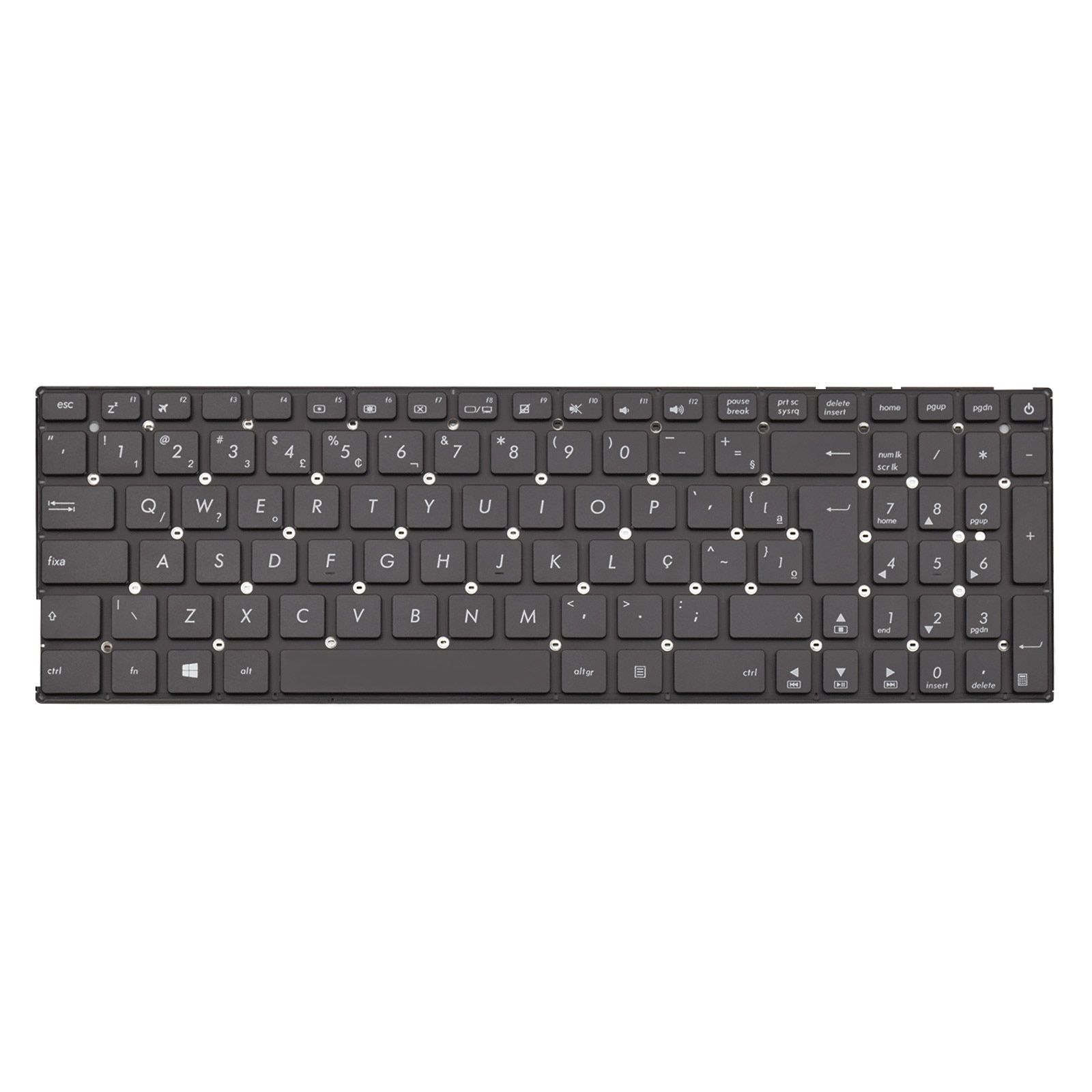 Teclado para Notebook Asus X Series X540SC, ABNT2 Preto, possui teclas confortáveis e 12 meses de garantia.