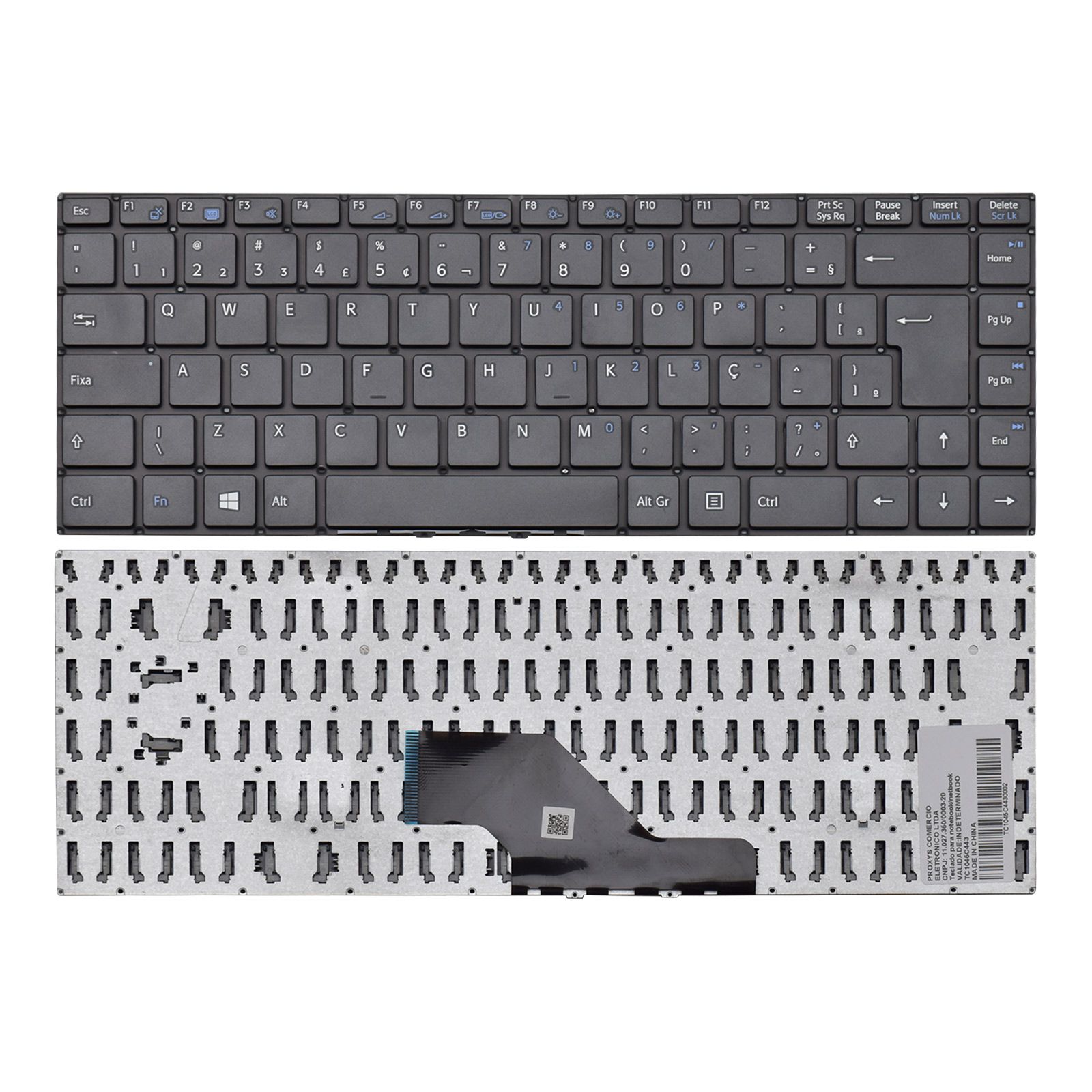 Teclado para Notebook Sony Vaio FE14 VJFE43F11X-B0221H, ABNT2 Preto, possui teclas confortáveis e 12 meses de garantia.