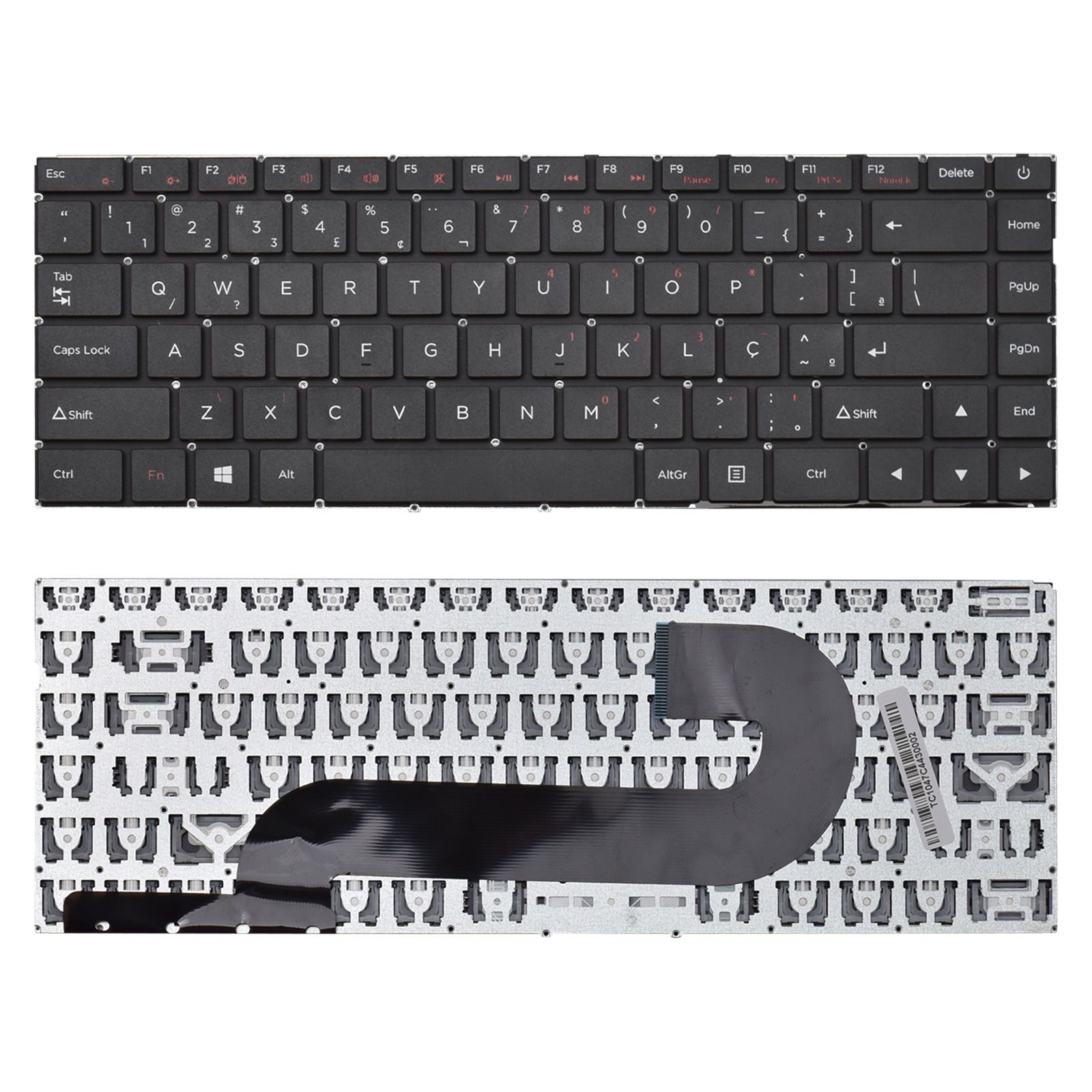 Teclado para Notebook Positivo Motion C41TAI, ABNT2 Preto, possui teclas confortáveis e 12 meses de garantia.