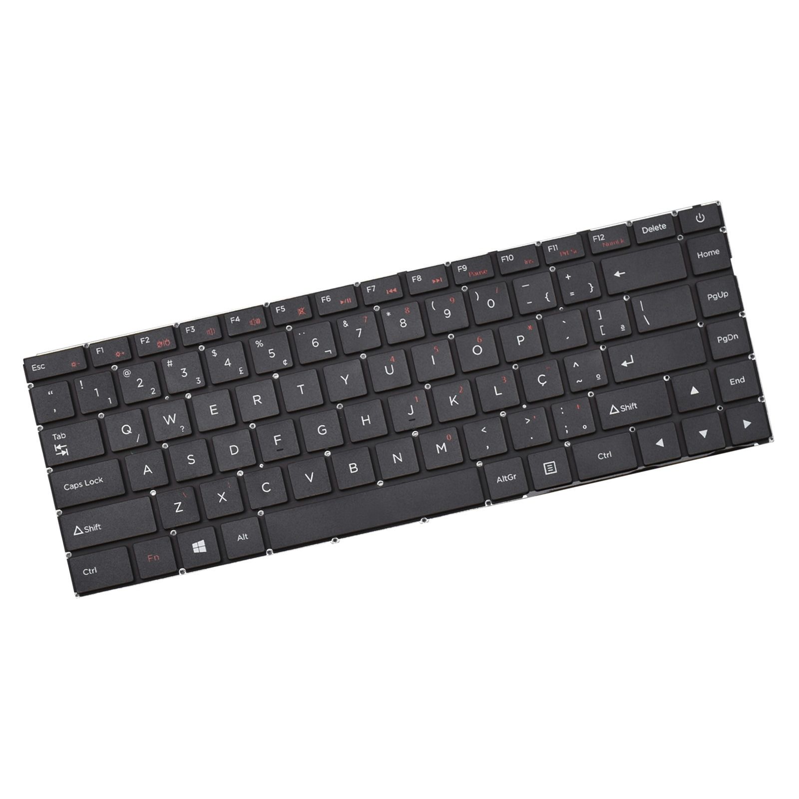 Teclado para Notebook Positivo Motion C41TAI, ABNT2 Preto, possui teclas confortáveis e 12 meses de garantia.