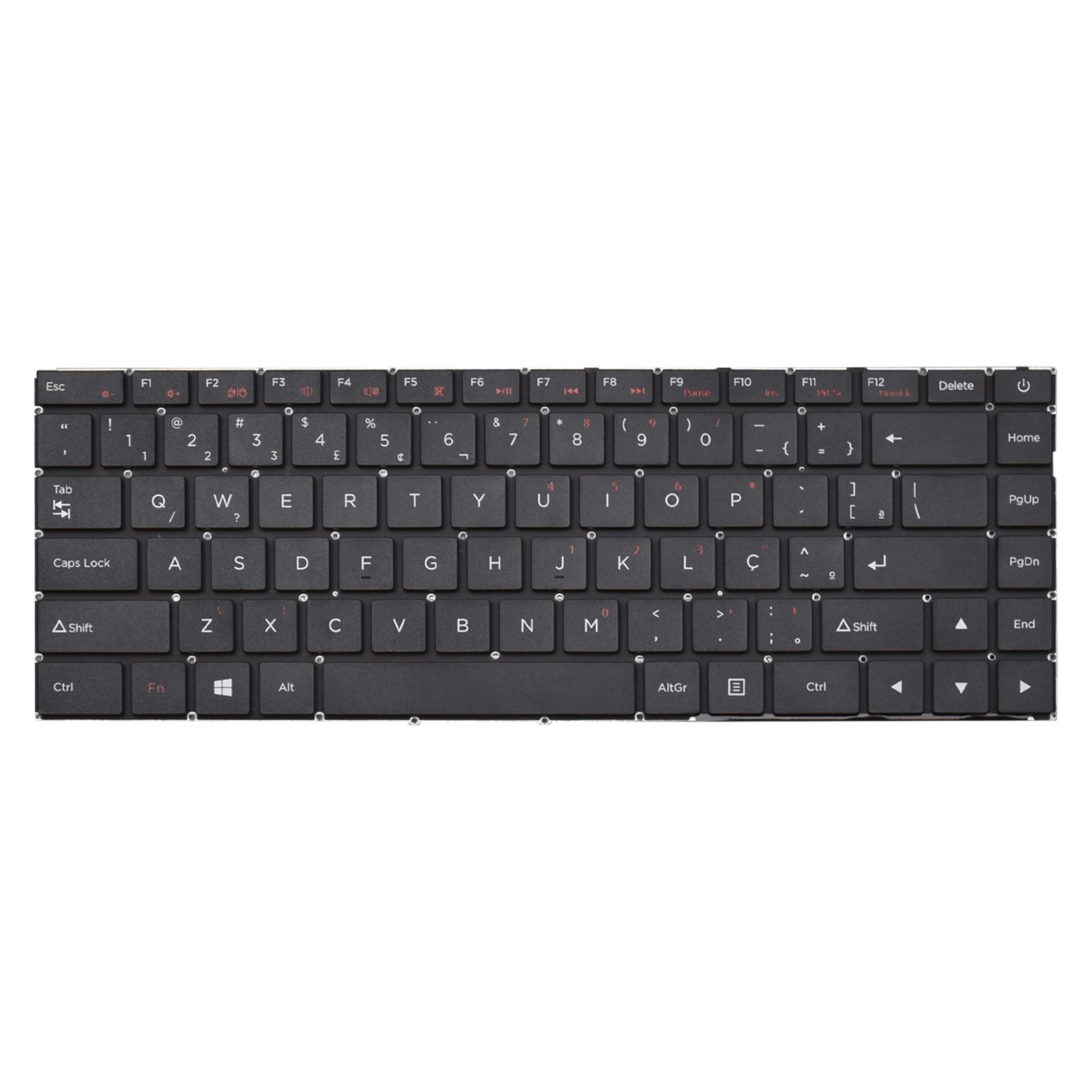 Teclado para Notebook Positivo Motion C41TAI, ABNT2 Preto, possui teclas confortáveis e 12 meses de garantia.