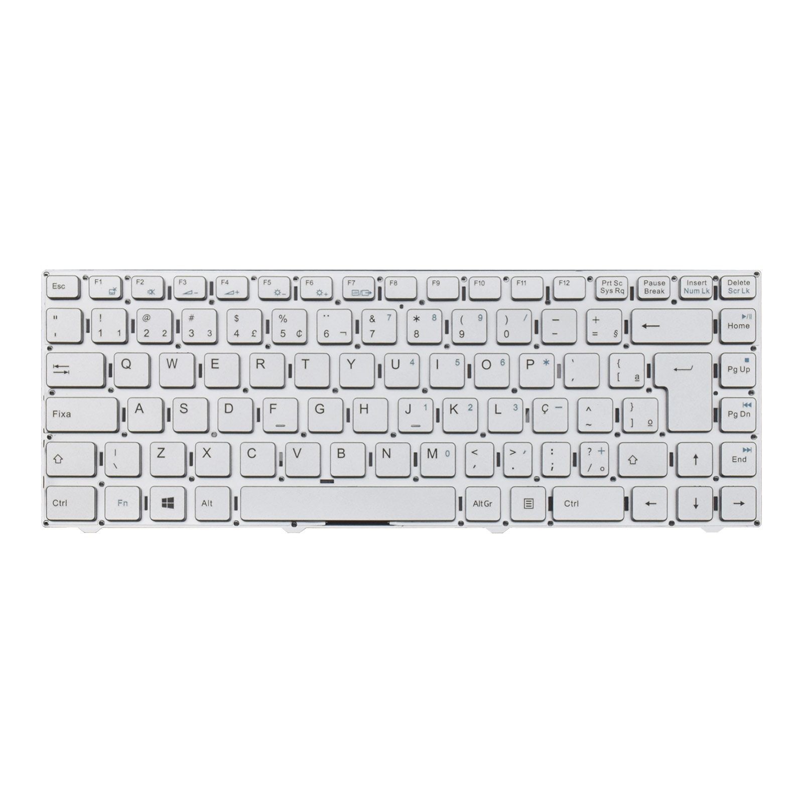 Teclado para Notebook Sony Vaio Part Number 82R-14B240-4216, ABNT2 Prata, possui teclas confortáveis e 12 meses de garantia.