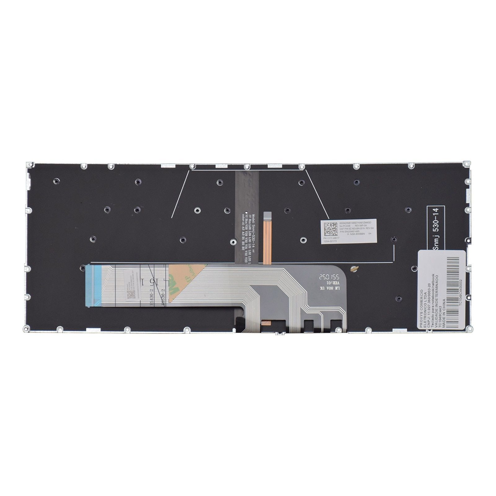 Teclado para Notebook Lenovo Ideapad C340-14IWL TYPE 81N4, ABNT2 Preto, possui teclas confortáveis e 12 meses de garantia.