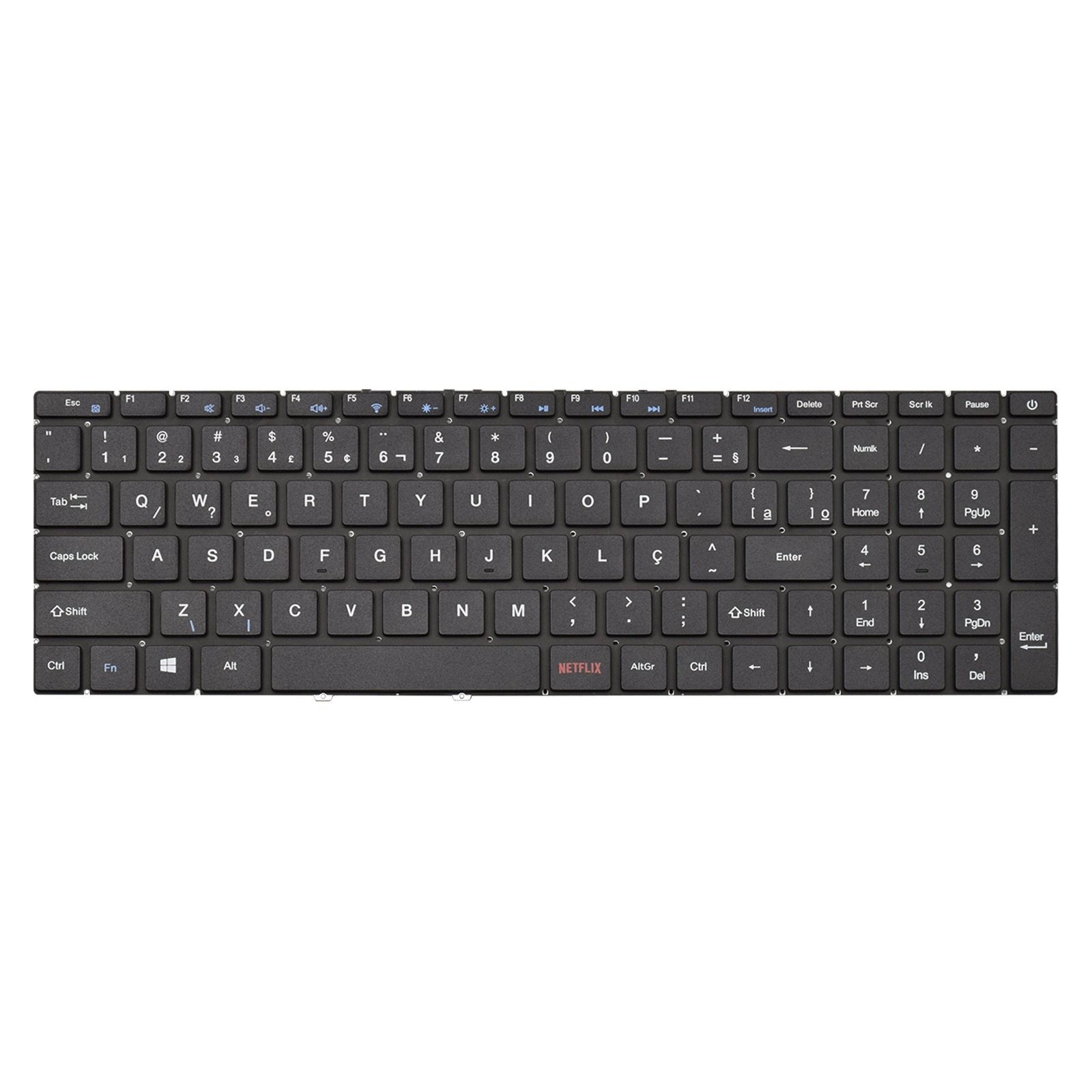 Teclado para Notebook Hp Part Number YXT-93-209, ABNT2 Preto, possui teclas confortáveis e 12 meses de garantia.