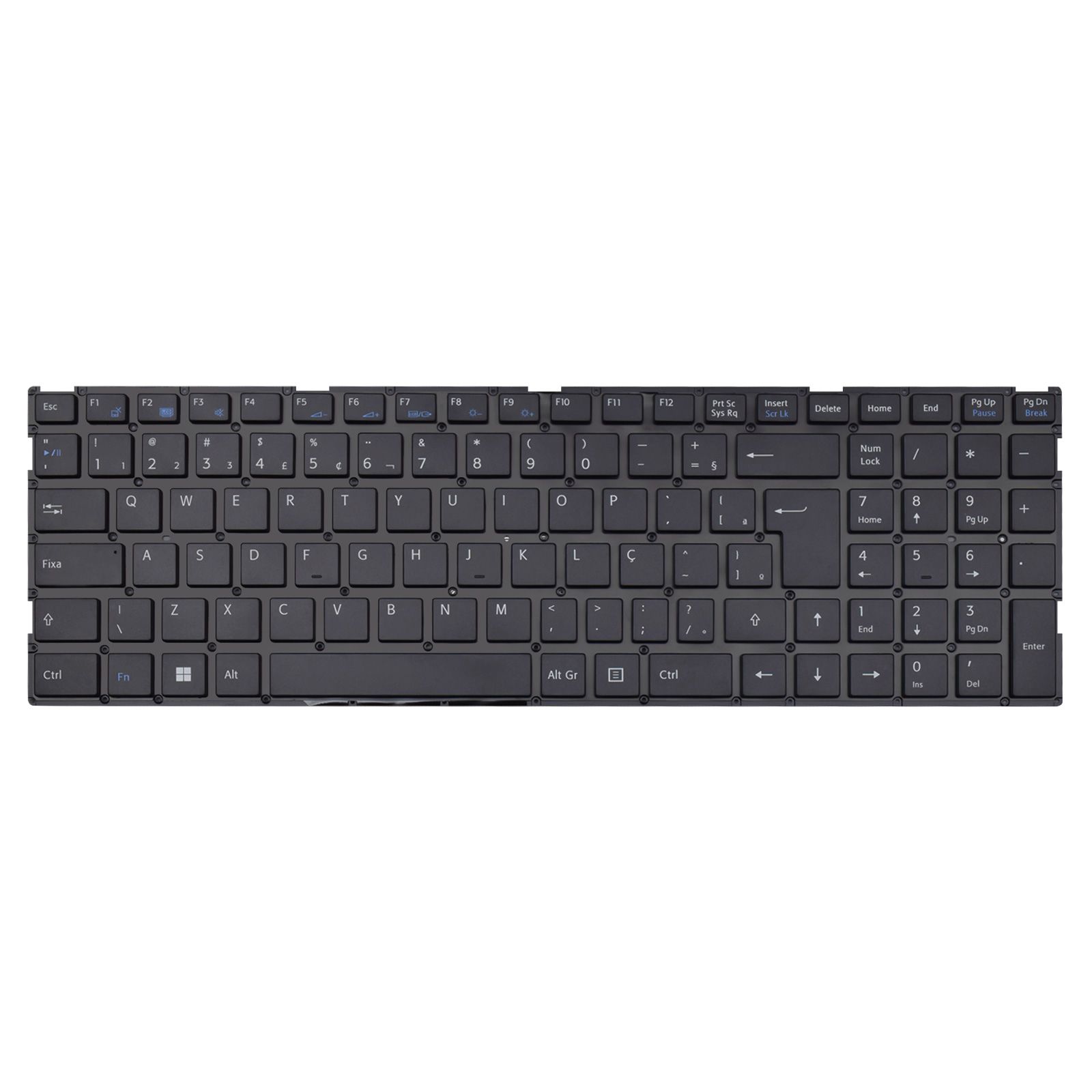 Teclado para Notebook Sony Vaio FE15 VJFE52F11X-B3311S, ABNT2 Preto, possui teclas confortáveis e 12 meses de garantia.