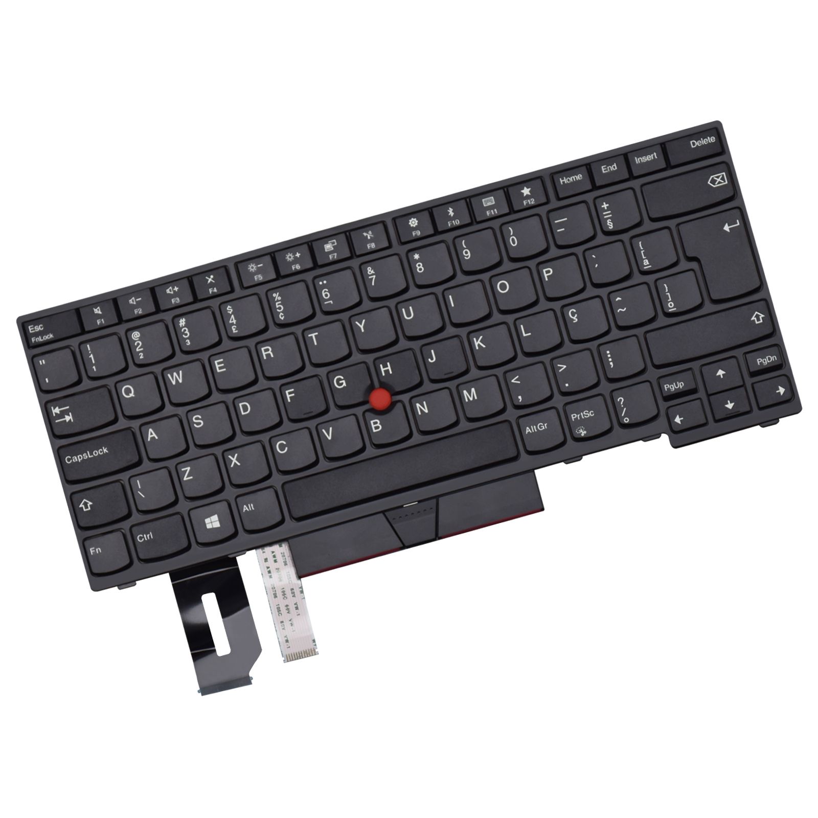 Teclado para Notebook Lenovo ThinkPad L380, ABNT2 Preto, possui teclas confortáveis e 12 meses de garantia.