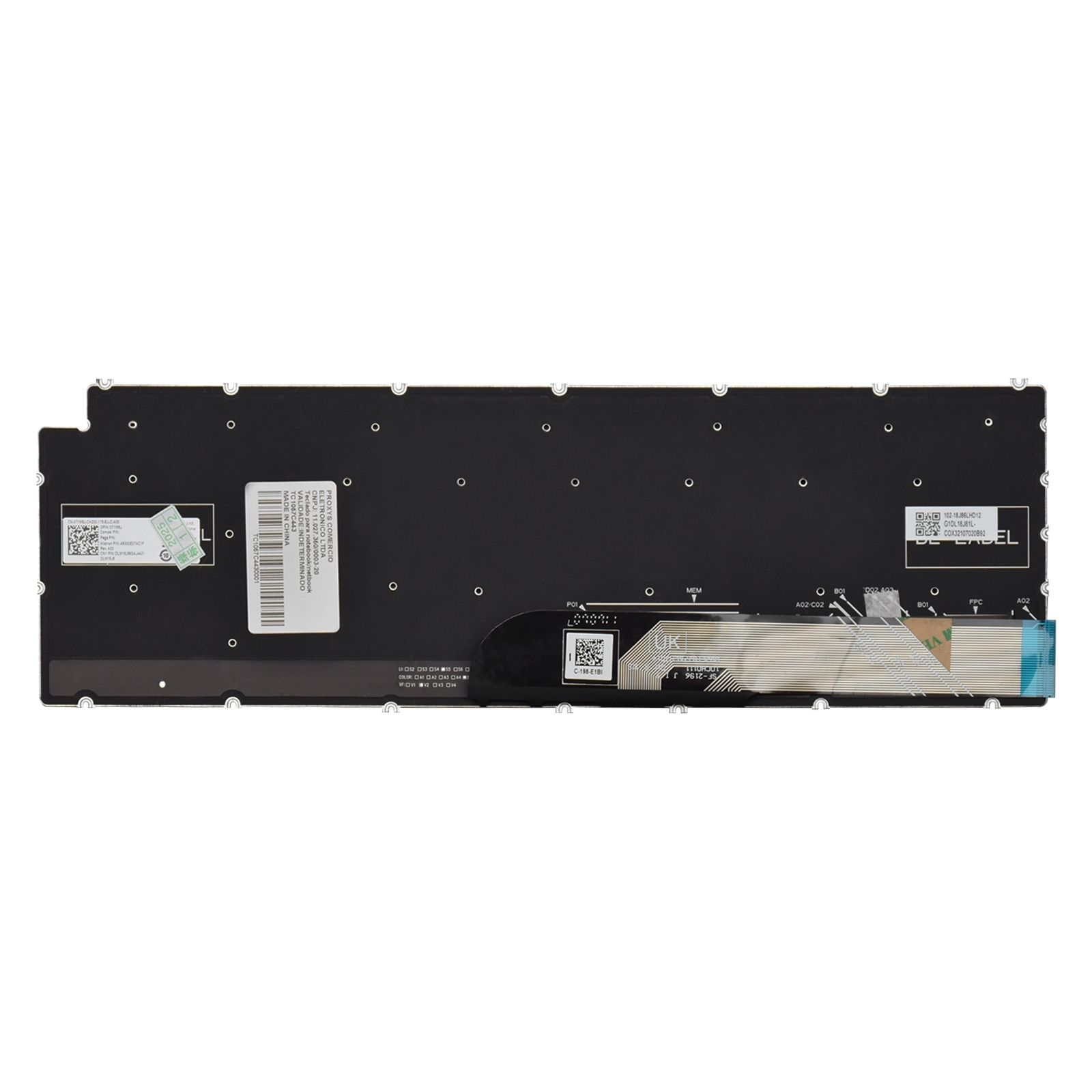 Teclado para Notebook Dell Inspiron 15 7591, ABNT2 Cinza, possui teclas confortáveis e 12 meses de garantia.