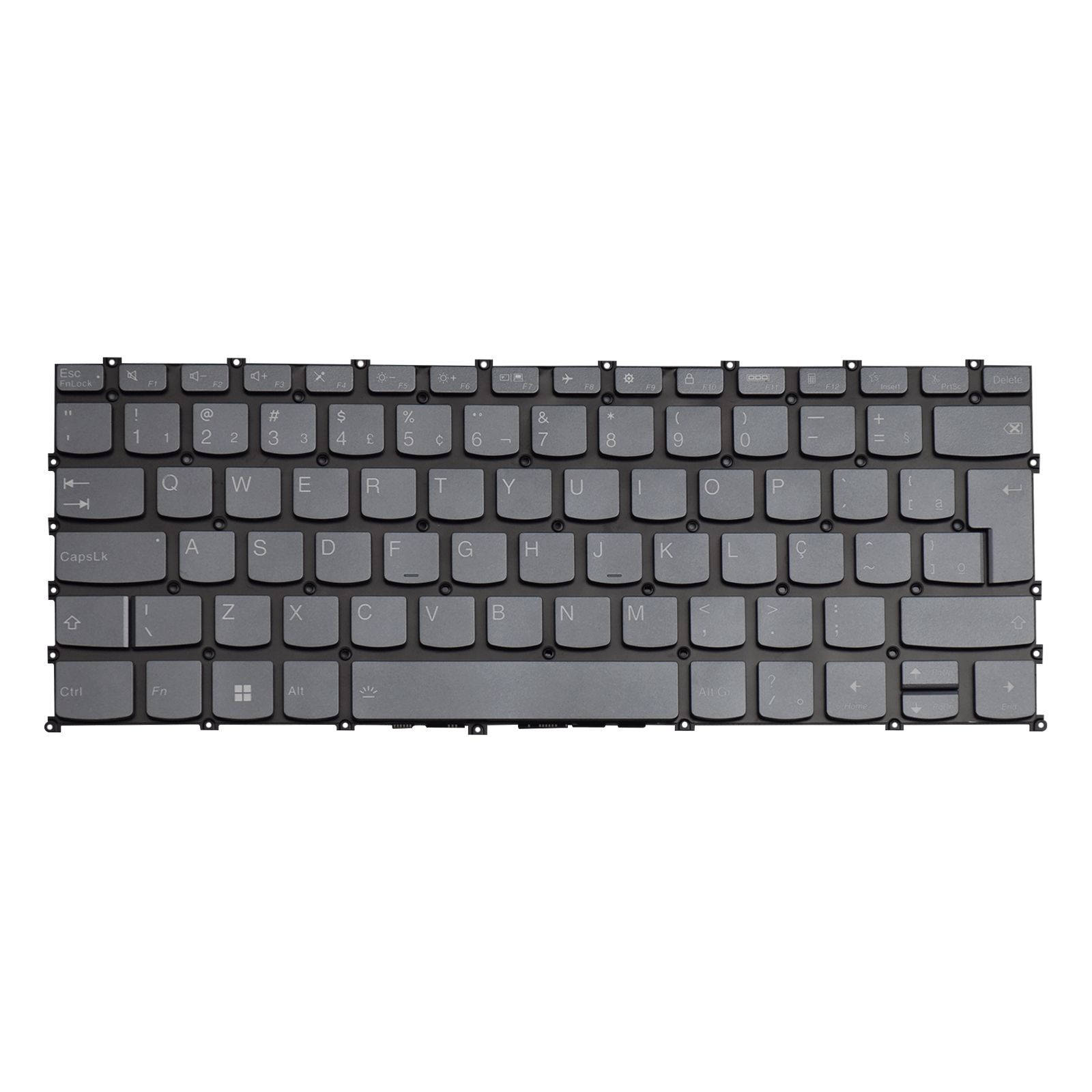 Teclado para Notebook Lenovo IdeaPad Flex 5i 82TA0000BR, ABNT2 Preto, possui teclas confortáveis e 12 meses de garantia.