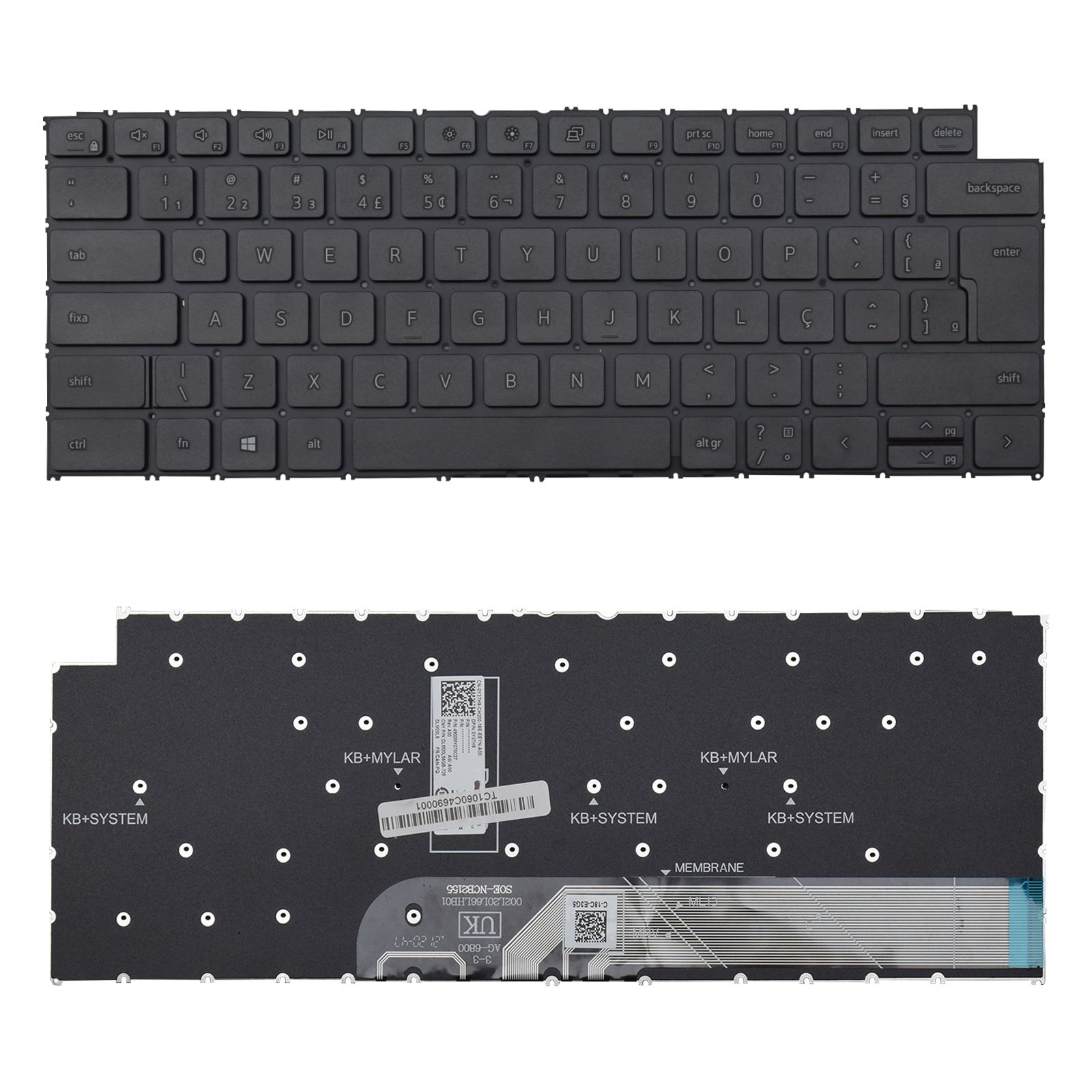 Teclado para Notebook Dell Vostro 13 5320, ABNT2 Preto, possui teclas confortáveis e 12 meses de garantia.
