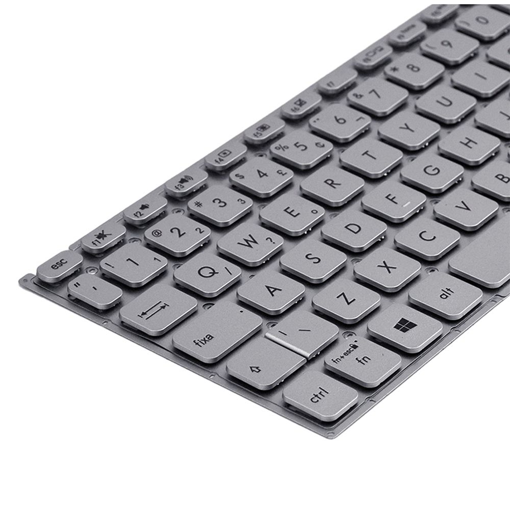 Teclado para Notebook Asus Vivobook X509, ABNT2 Prata, possui teclas confortáveis e 12 meses de garantia.