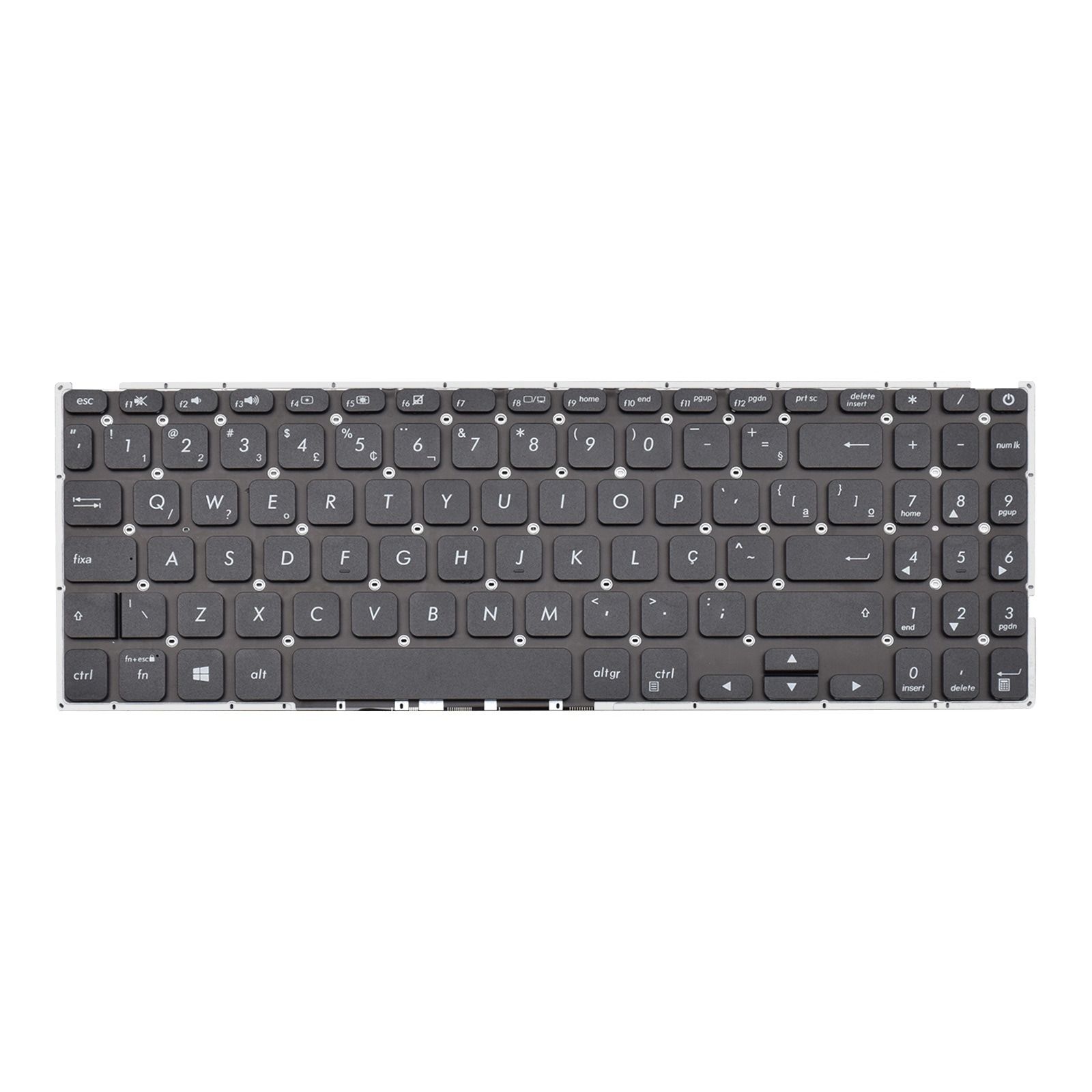 Teclado para Notebook Asus Vivobook X509FA-BR876T, ABNT2 Preto, possui teclas confortáveis e 12 meses de garantia.