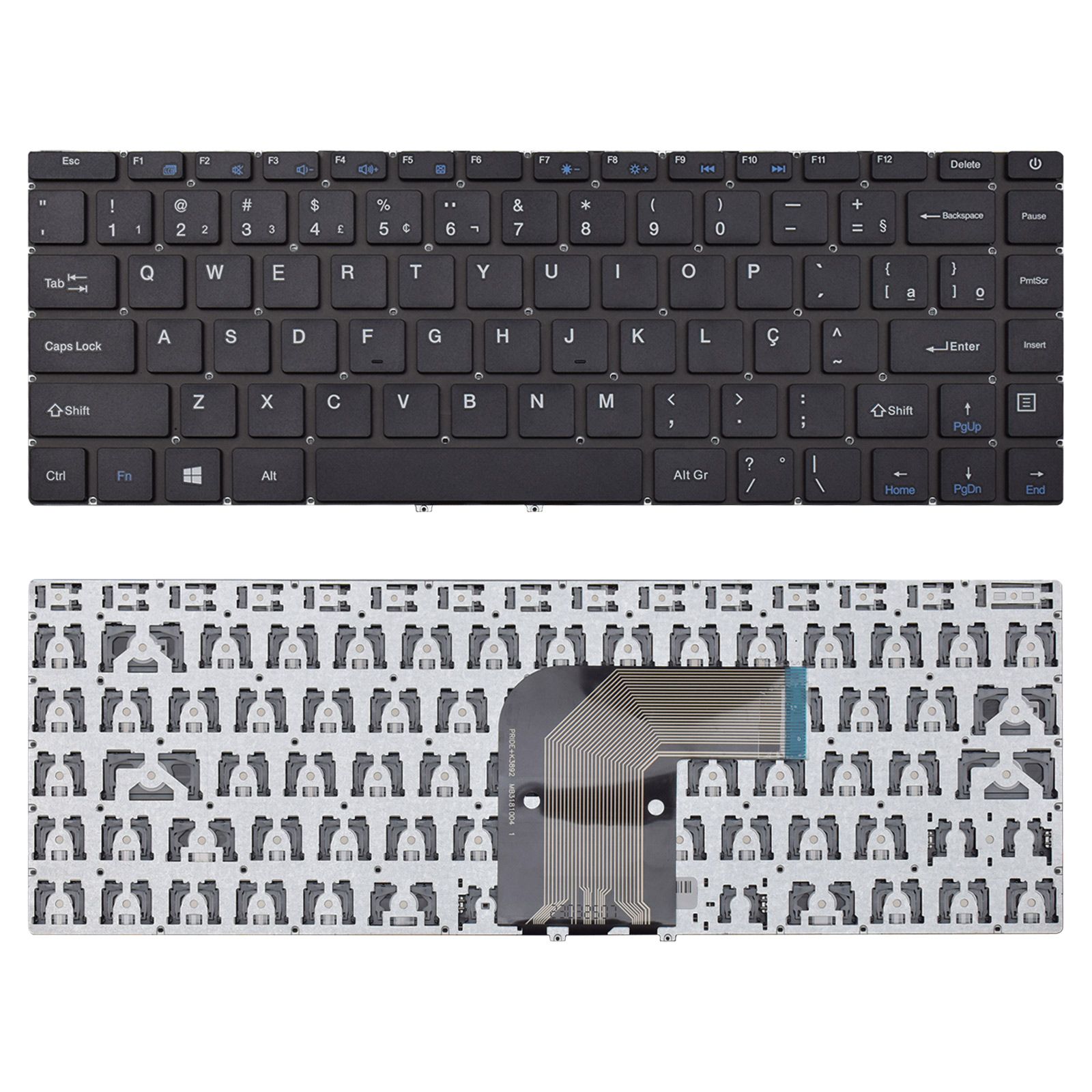 Teclado para Notebook Multilaser Legacy K3892, ABNT2 Preto, possui teclas confortáveis e 12 meses de garantia.
