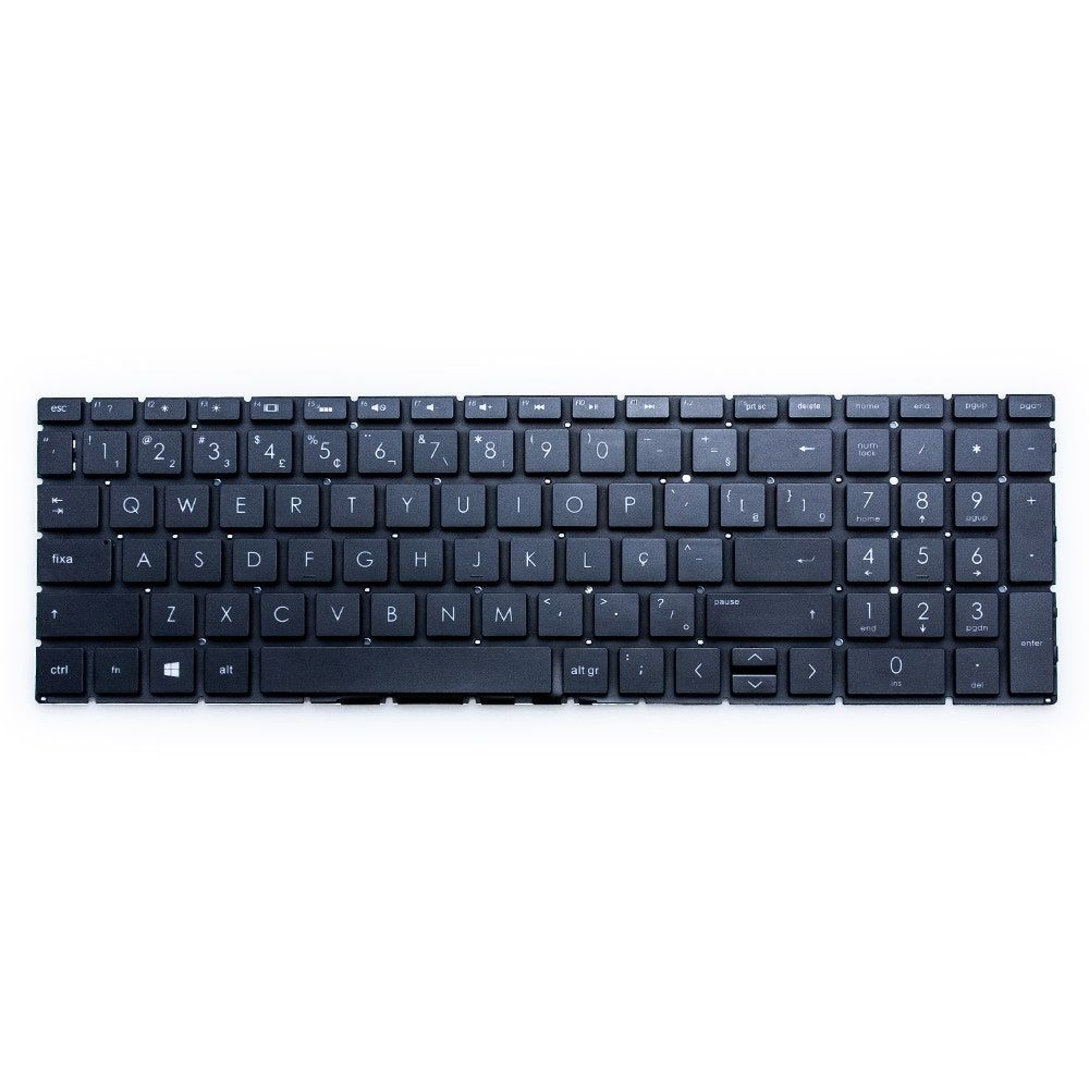 Teclado para Notebook Hp 256 G7, ABNT2 Preto, possui teclas confortáveis e 12 meses de garantia.