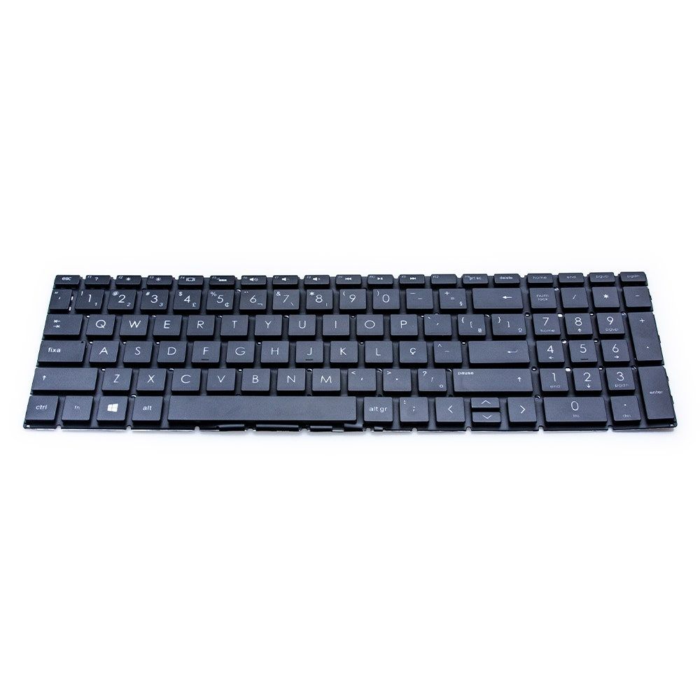 Teclado para Notebook Hp 256 G7, ABNT2 Preto, possui teclas confortáveis e 12 meses de garantia.