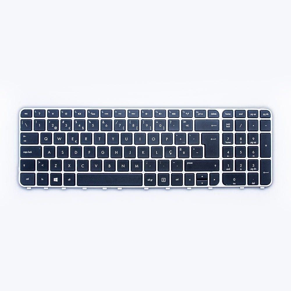 Teclado para Notebook Hp Part Number 9Z N8MUC 201, ABNT2 Preto, possui teclas confortáveis e 12 meses de garantia.