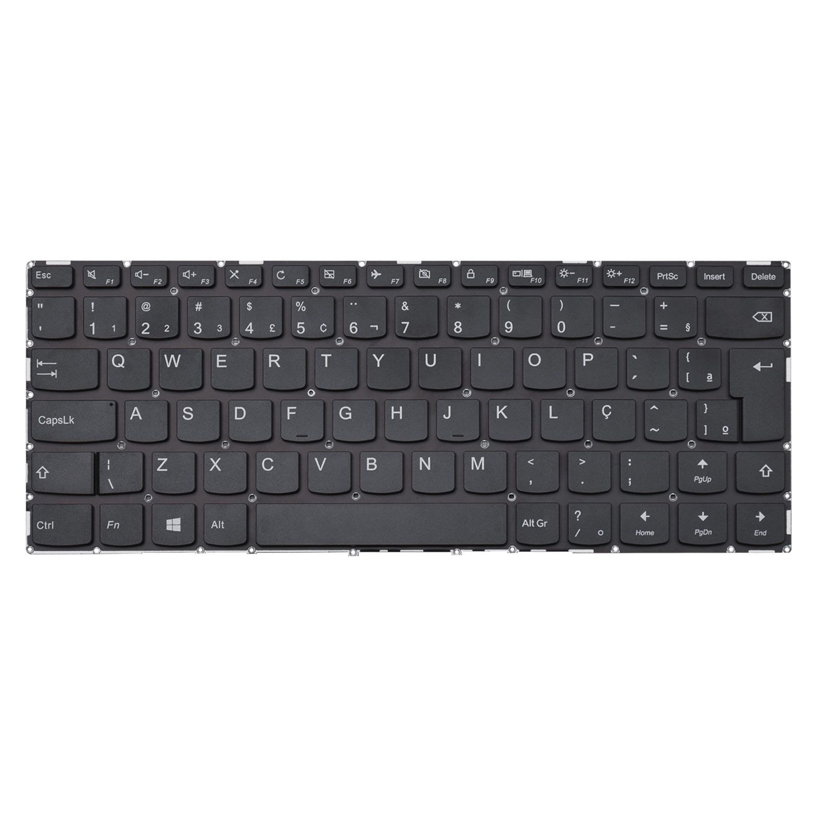 Teclado para Notebook Lenovo Yoga com padrão ABNT2 Preto possui teclas confortáveis com Ç e 12 meses de garantia