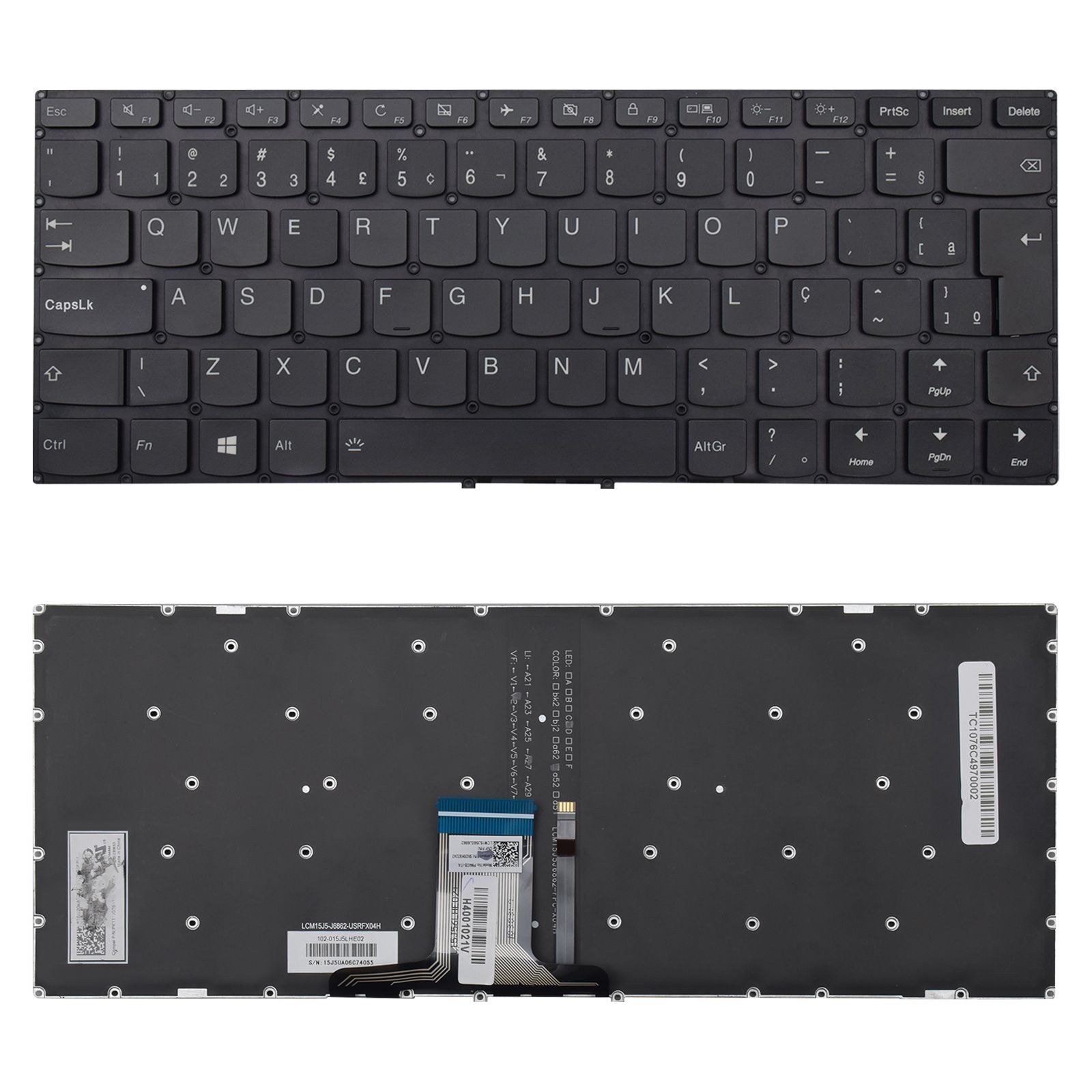 Teclado para Notebook Lenovo Yoga 710-15IKB Com Iluminação
