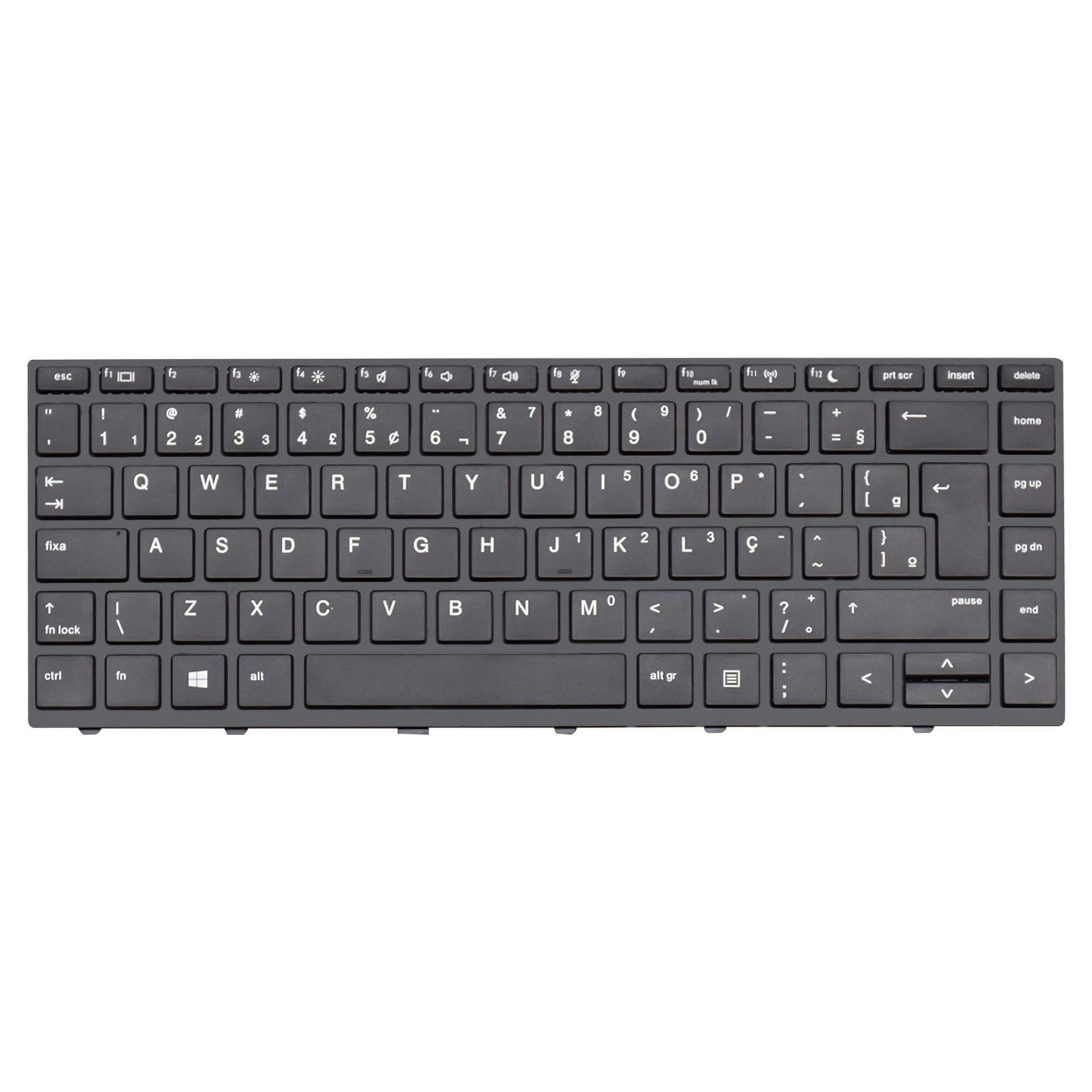 Teclado para Notebook Hp Part Number SG-87710-40A, ABNT2 Preto, possui teclas confortáveis e 12 meses de garantia.