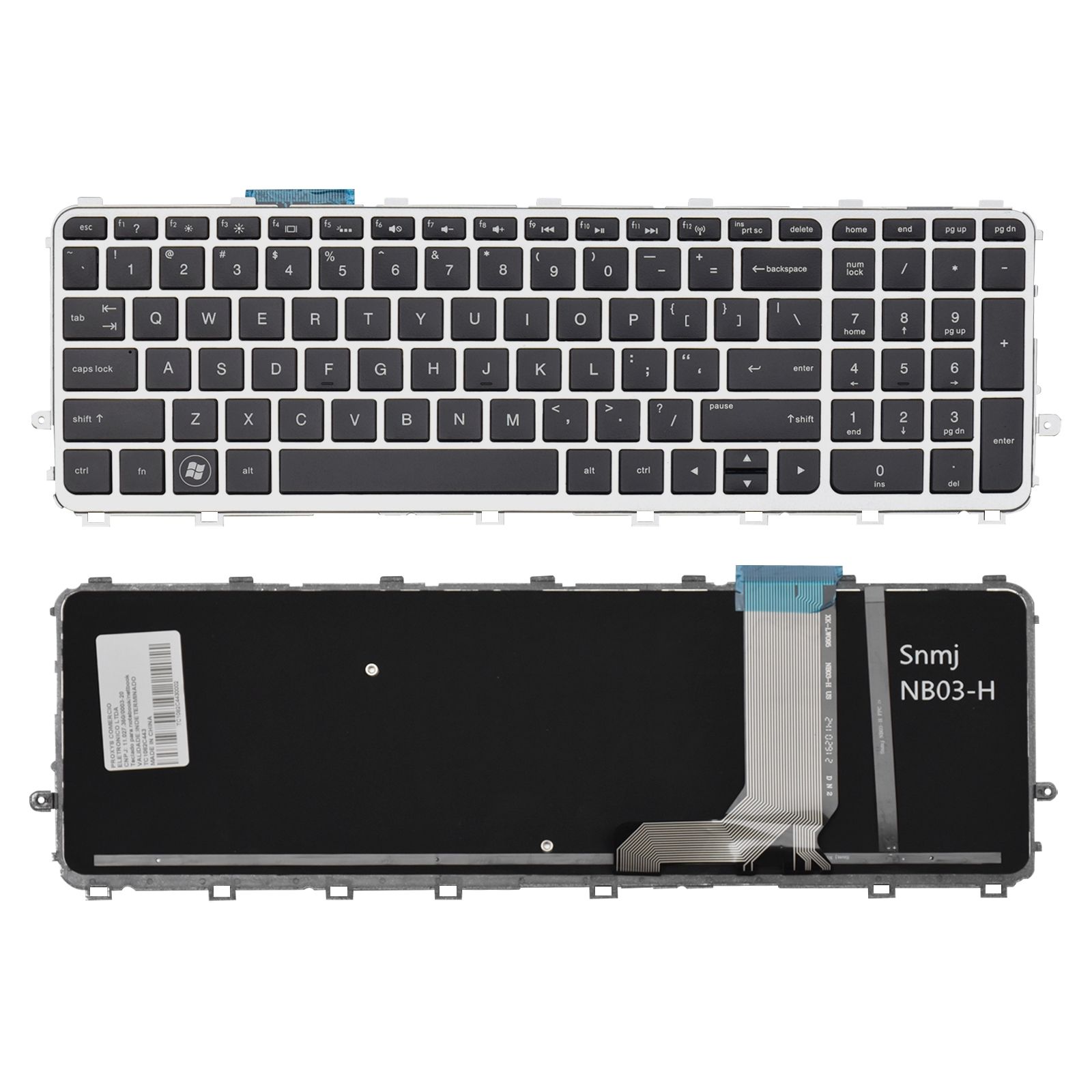 Teclado para Notebook HP Part Number V140626AS, Inglês Internacional - US Preto, possui teclas confortáveis e 12 meses de garantia.