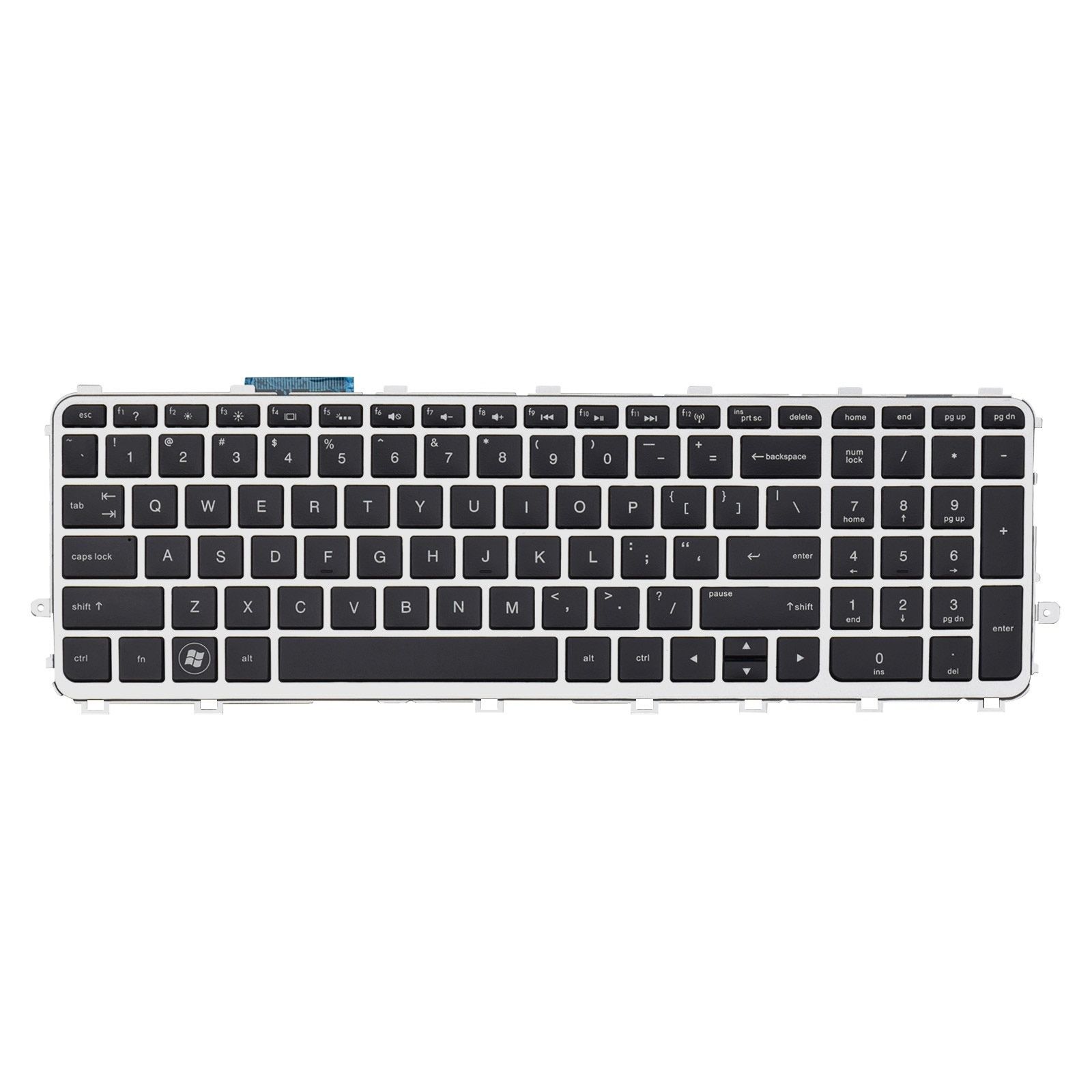 Teclado para Notebook Hp Part Number 720244-001, Inglês Internacional - US Preto, possui teclas confortáveis e 12 meses de garantia.