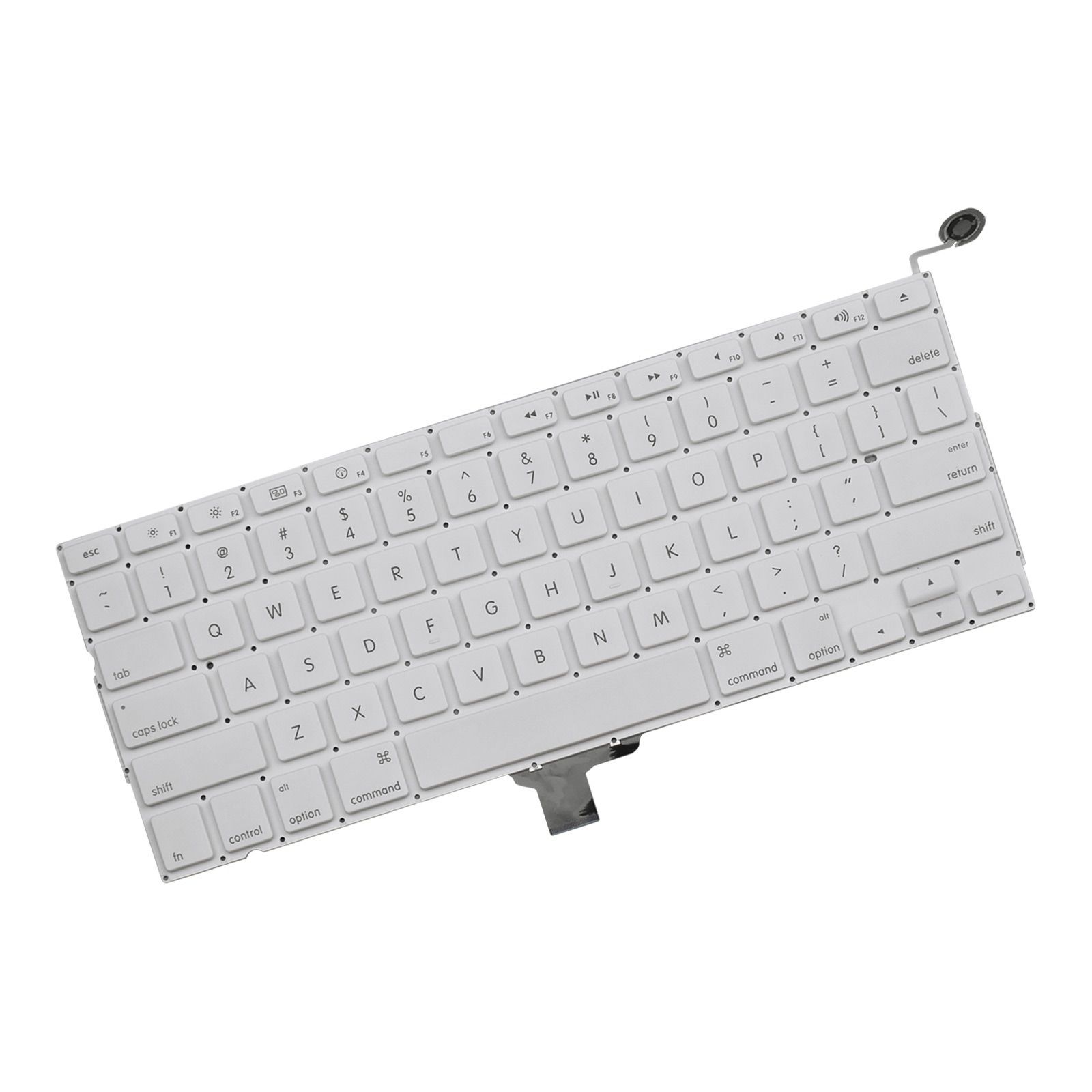 Teclado para Notebook Apple Macbook A1342-2009, Inglês Internacional - US Branco, possui teclas confortáveis e 12 meses de garantia.