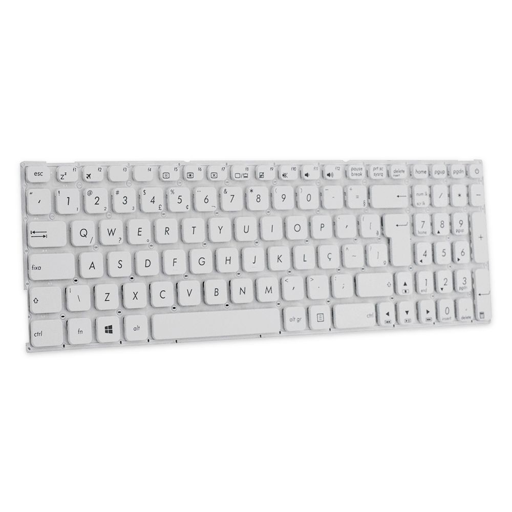 Teclado para Notebook Asus F Series F541UA, ABNT2 Branco, possui teclas confortáveis e 12 meses de garantia.