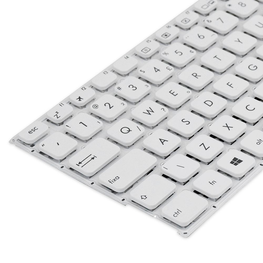 Teclado para Notebook Asus F Series F541UV, ABNT2 Branco, possui teclas confortáveis e 12 meses de garantia.