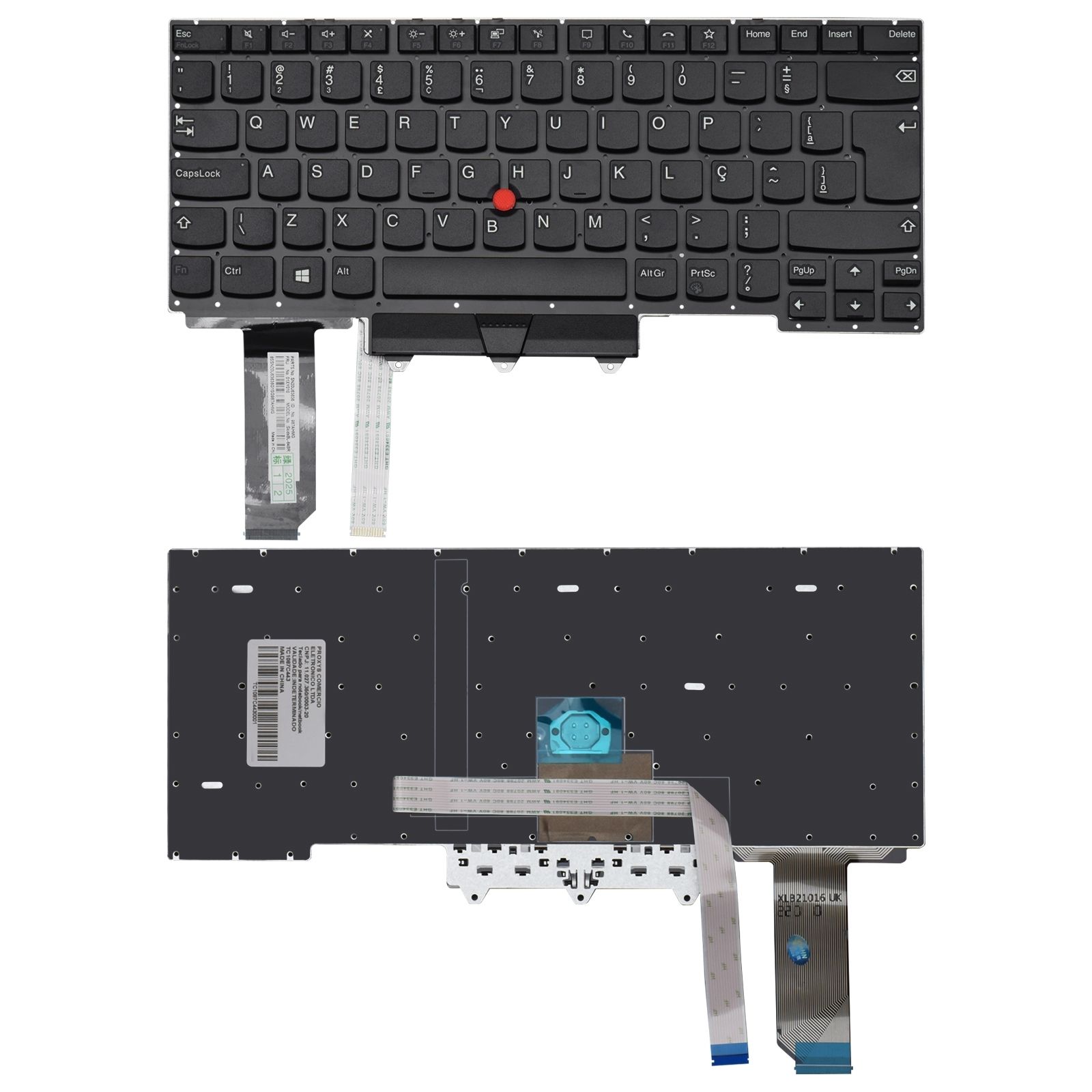 Teclado para Notebook Lenovo Thinkpad 20YD0006BO, ABNT2 Preto, possui teclas confortáveis e 12 meses de garantia.