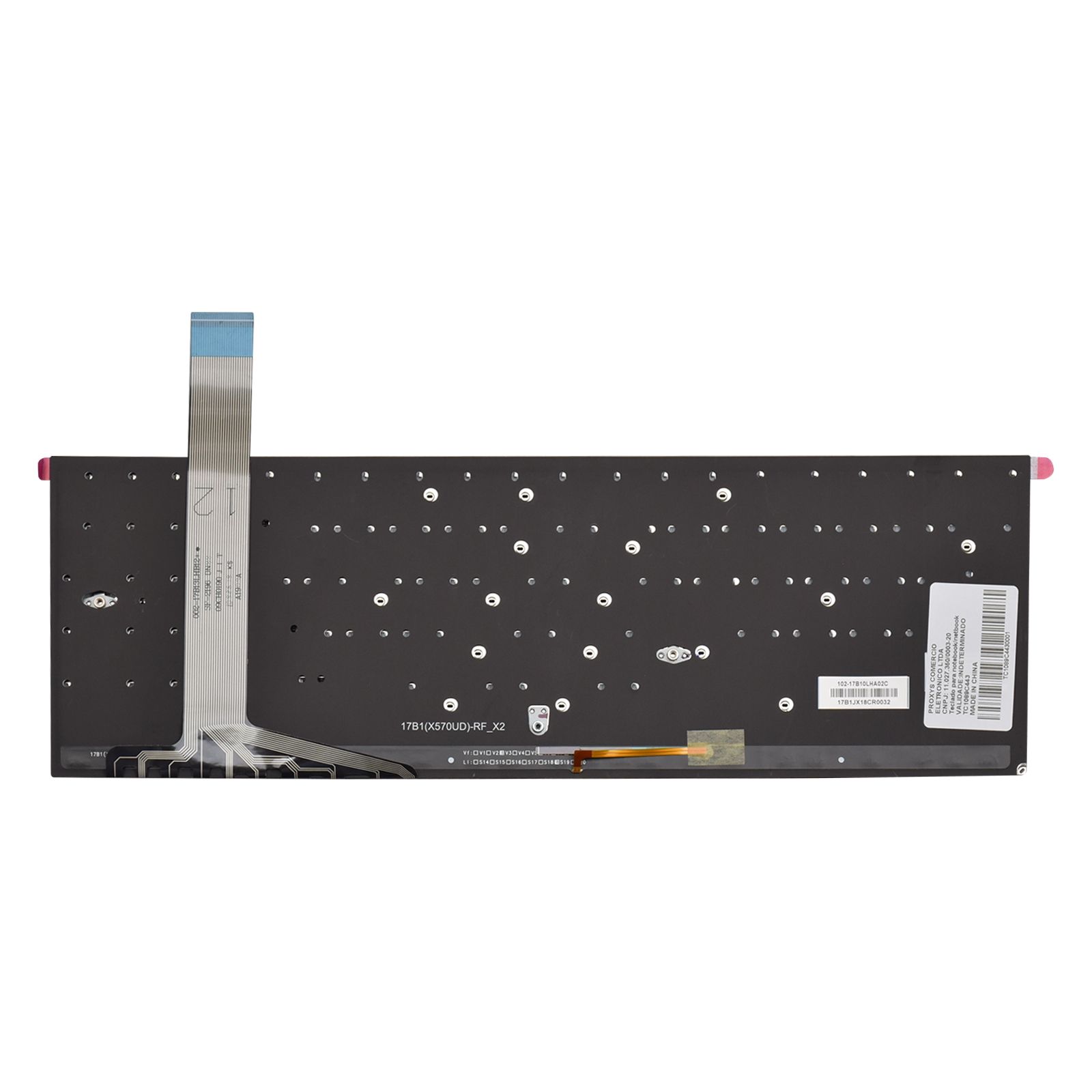 Teclado para Notebook Asus M570D, ABNT2 Preto, possui teclas confortáveis e 12 meses de garantia.