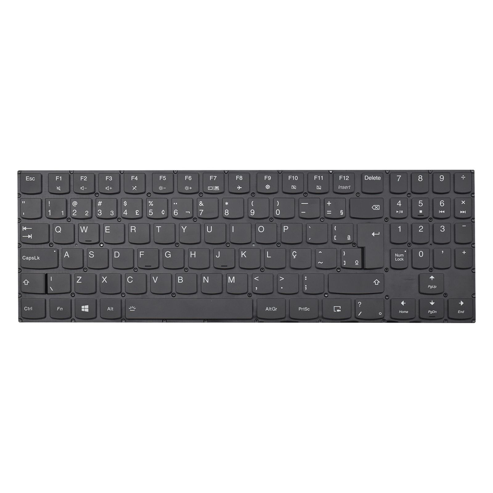 Teclado para Notebook Lenovo Legion Y540-15IRH, ABNT2 Preto, possui teclas confortáveis e 12 meses de garantia.