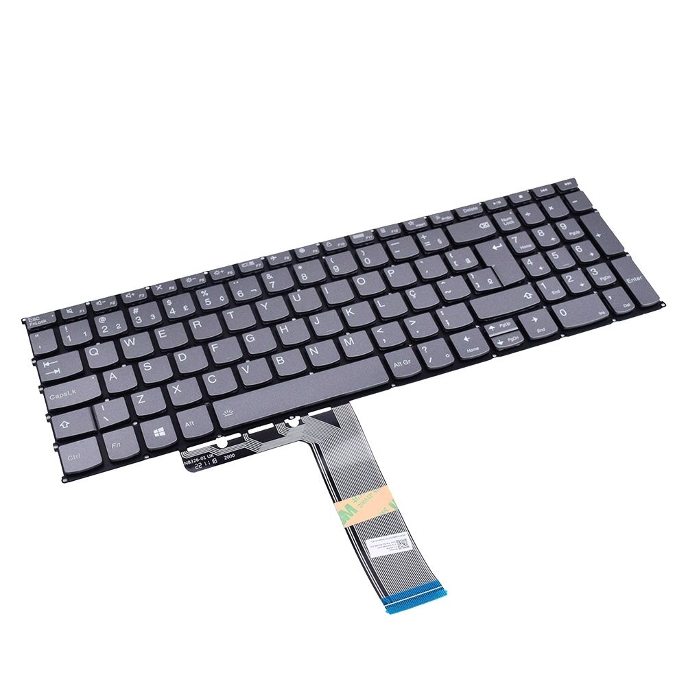 Teclado para Notebook Lenovo Ideapad com padrão ABNT2 Cinza possui teclas confortáveis com Ç e 12 meses de garantia