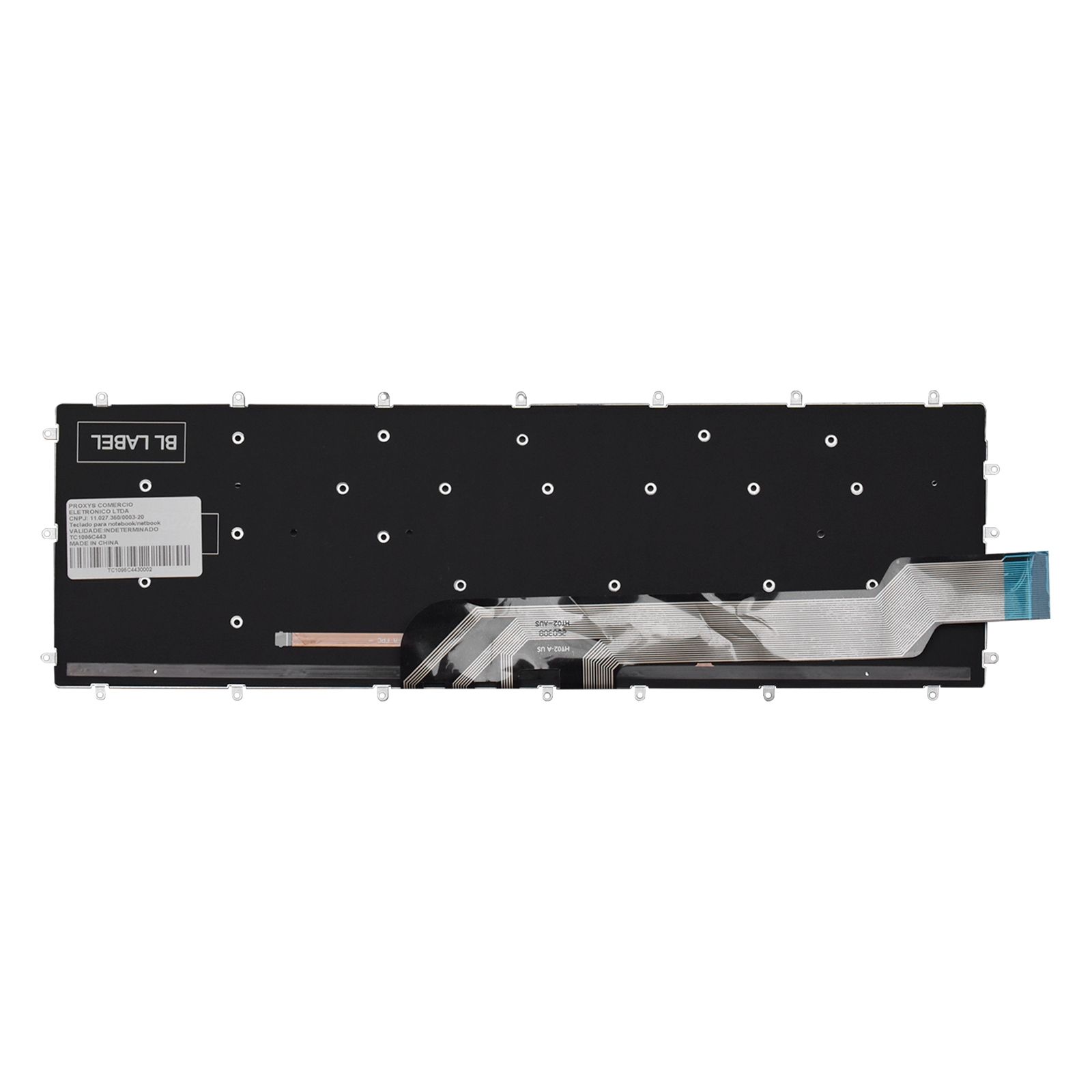 Teclado para Notebook Dell Inspiron 15 5567, Inglês Internacional - US Preto, possui teclas confortáveis e 12 meses de garantia.