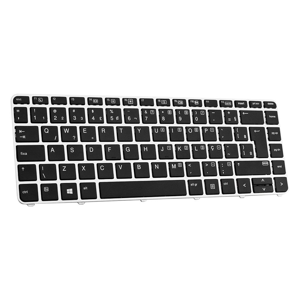 Teclado para Notebook HP Part Number 821177-001, ABNT2 Preto, possui teclas confortáveis e 12 meses de garantia.