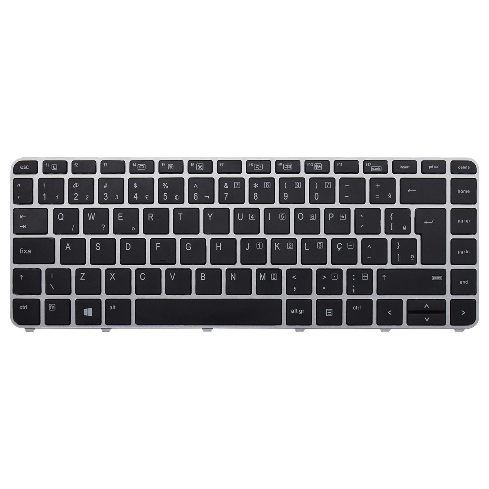 Teclado para Notebook Hp Elitebook com padrão ABNT2 Preto possui teclas confortáveis com Ç e 12 meses de garantia