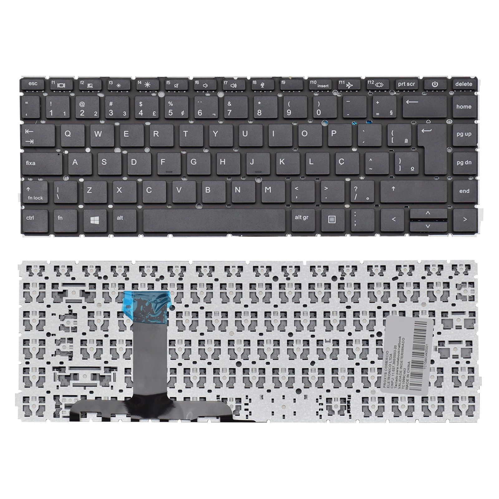 Teclado para Notebook HP ProBook G9 445, ABNT2 Preto, possui teclas confortáveis e 12 meses de garantia.