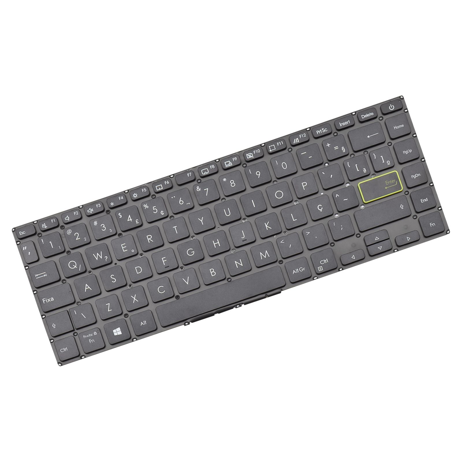 Teclado para Notebook Asus E410KA, ABNT2 Preto, possui teclas confortáveis e 12 meses de garantia.