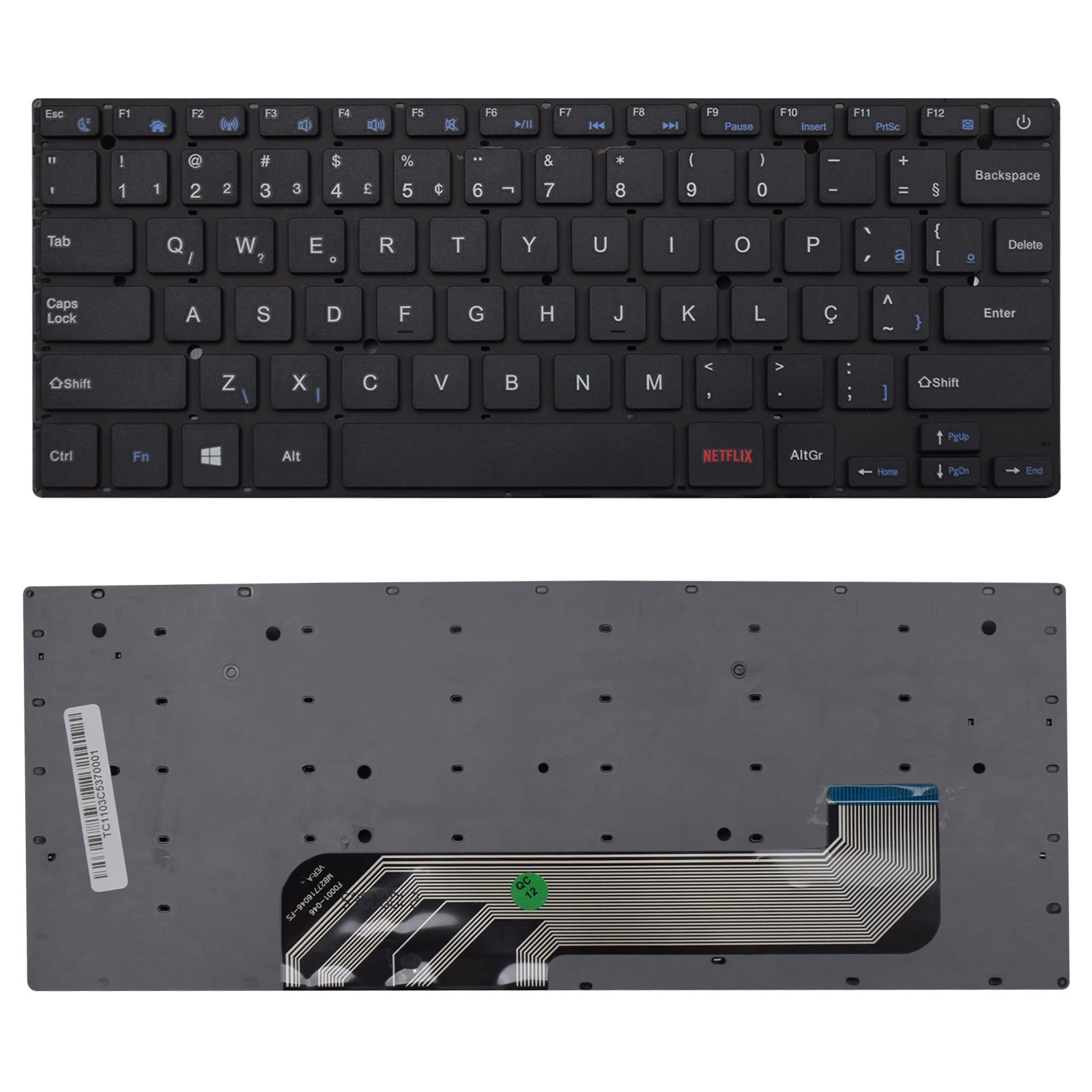 Teclado para Notebook Multilaser Legacy PC311 ABNT2 Preto