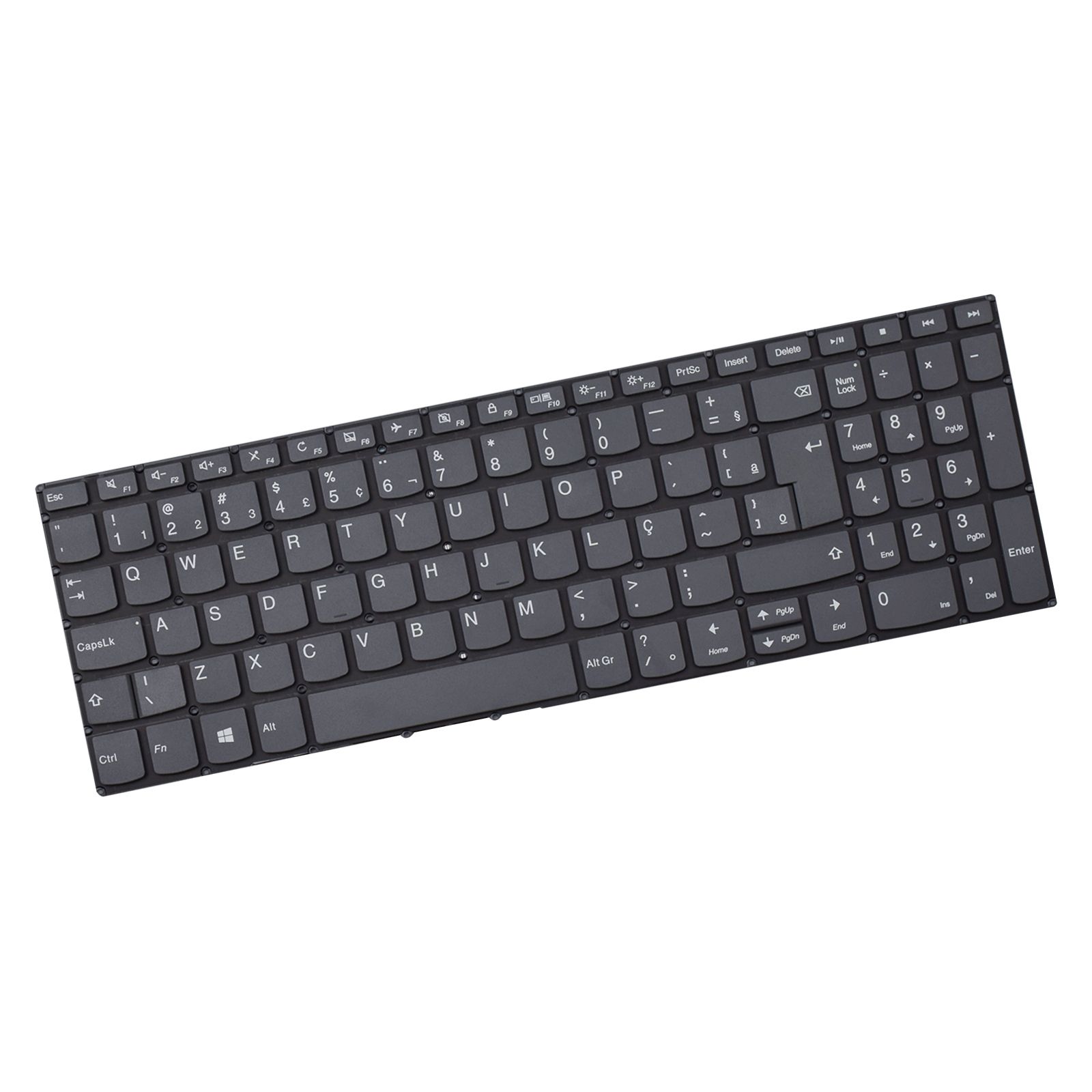 Teclado para Notebook Lenovo Ideapad 3-15IML05, ABNT2 Preto, possui teclas confortáveis e 12 meses de garantia.