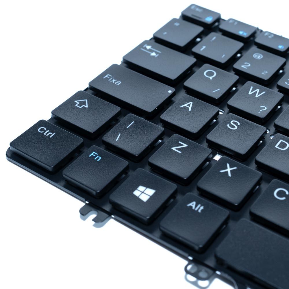Teclado para Notebook Dell Latitude 7380, ABNT2 Preto, possui teclas confortáveis e 12 meses de garantia.