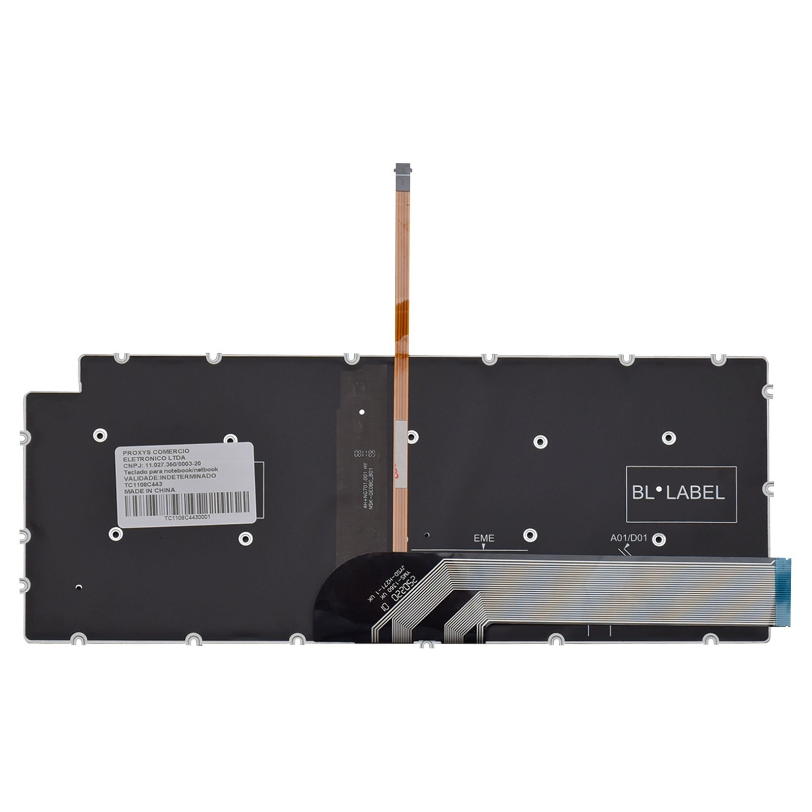 Teclado para Notebook Dell Inspiron 5406-7160, ABNT2 Prata, possui teclas confortáveis e 12 meses de garantia.