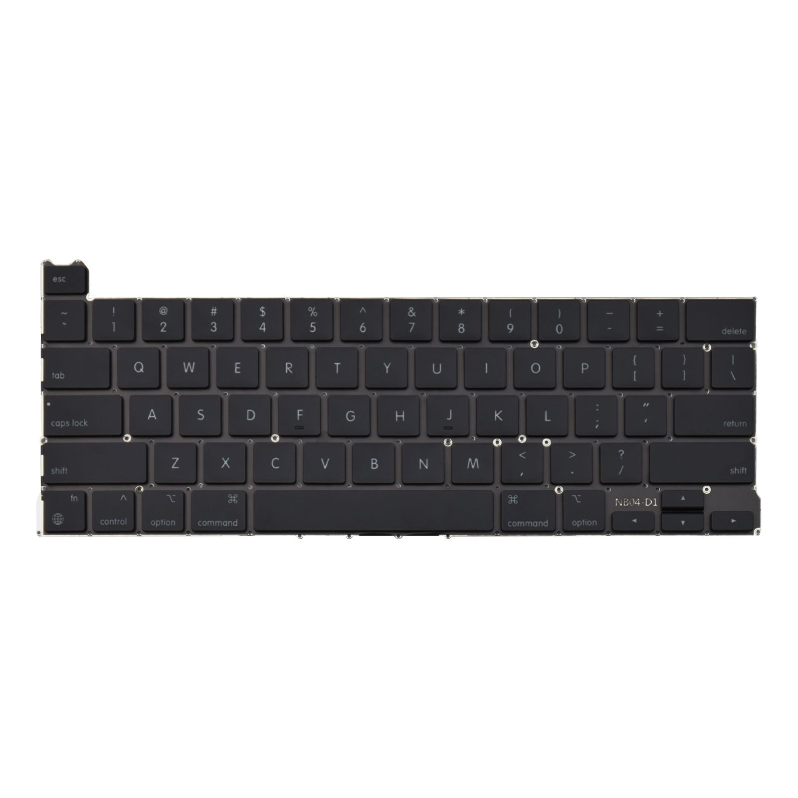 Teclado para Notebook Apple Macbook Pro M1 13 A2338 2020, Inglês Internacional - US Preto, possui teclas confortáveis e 12 meses de garantia.