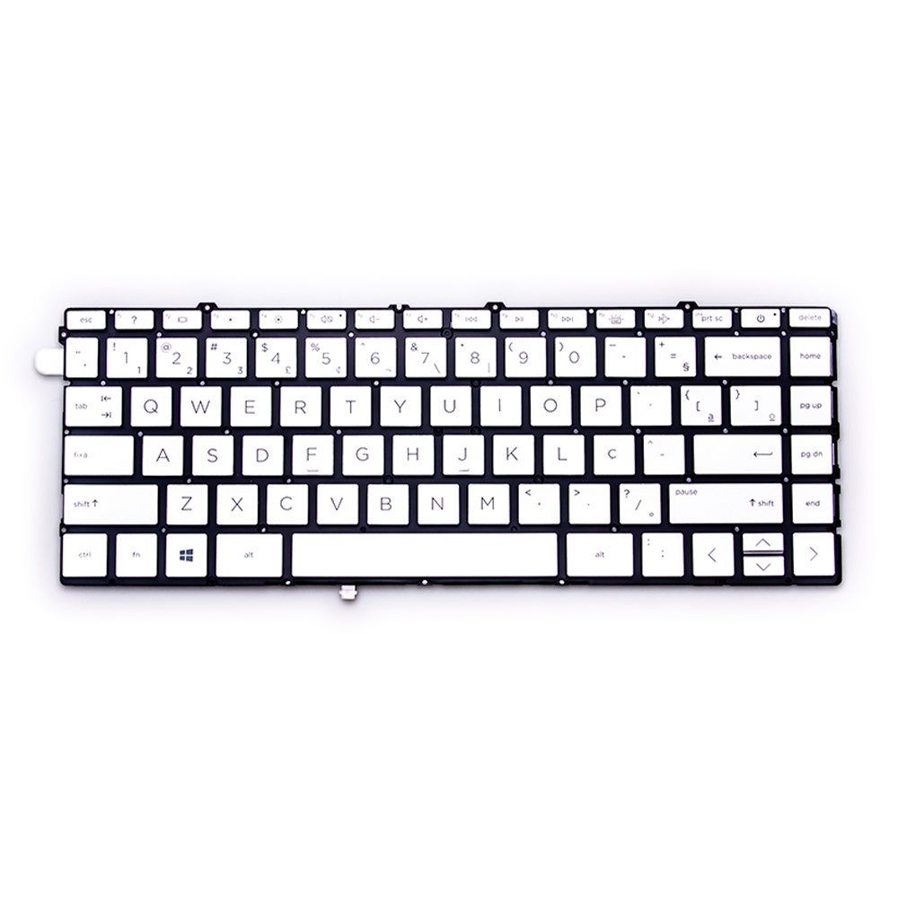 Teclado para Notebook Hp 14-DV0010NS, ABNT2 Prata, possui teclas confortáveis e 12 meses de garantia.
