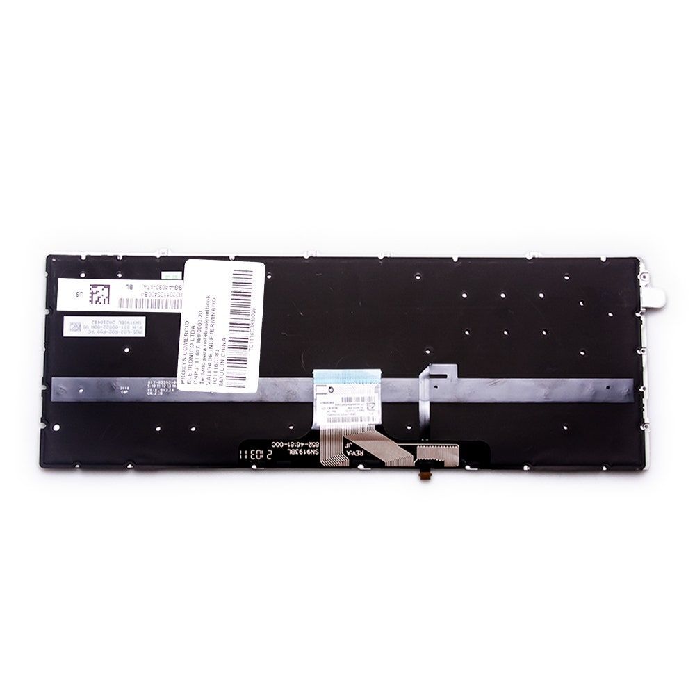 Teclado para Notebook Hp 14-DV0011NS, ABNT2 Prata, possui teclas confortáveis e 12 meses de garantia.