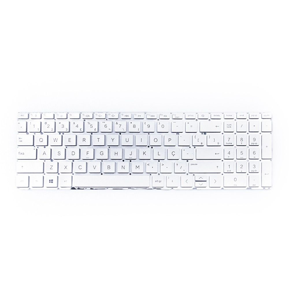 Teclado para Notebook Hp Pavilion 15-EG2079NR, ABNT2 Prata, possui teclas confortáveis e 12 meses de garantia.