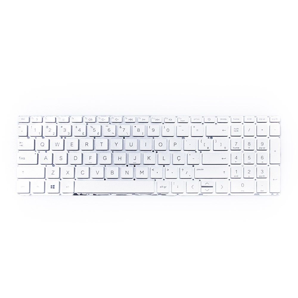 Teclado para Notebook Hp Part Number TPN-Q246, ABNT2 Prata, possui teclas confortáveis e 12 meses de garantia.