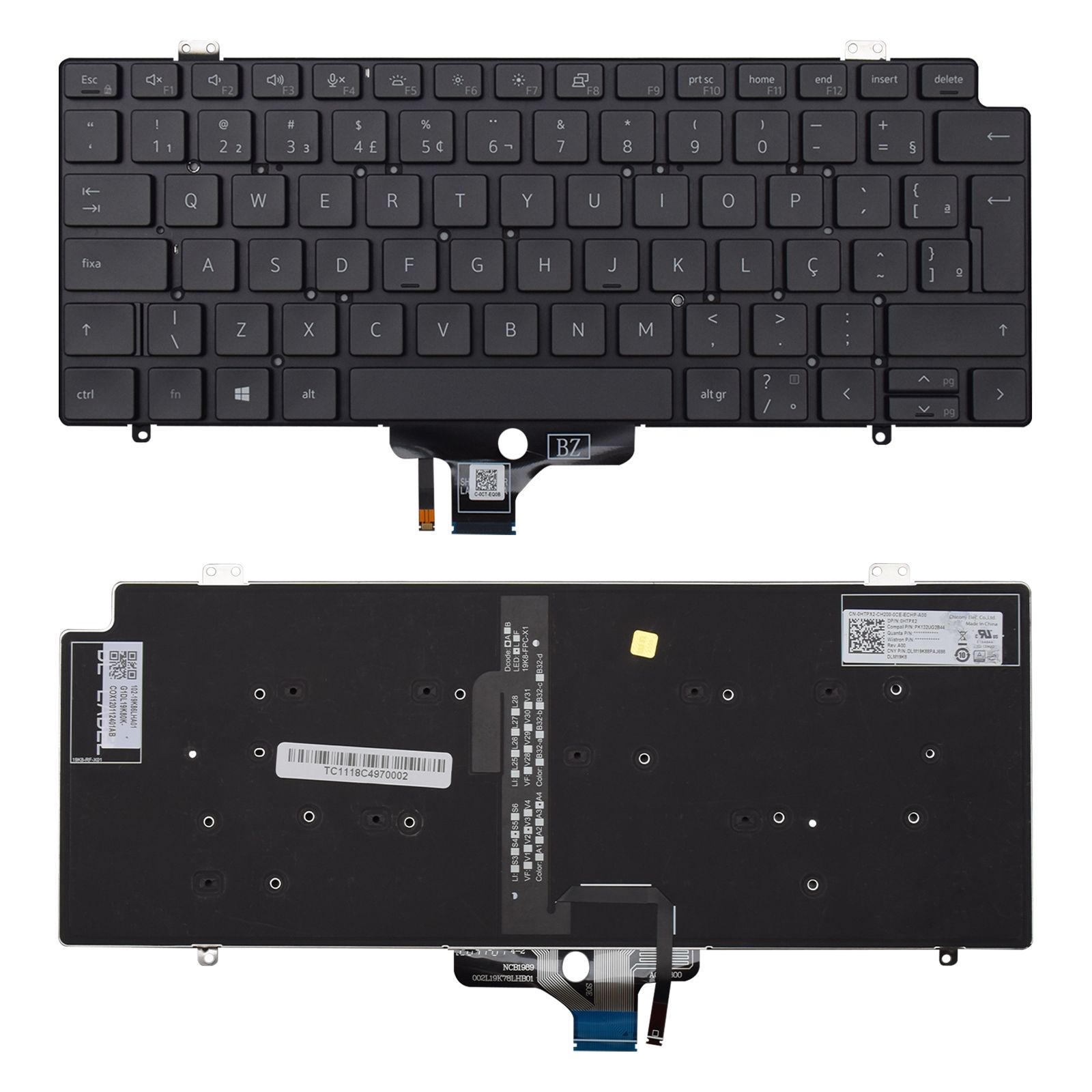 Teclado para Notebook Dell Latitude 7410 ABNT2 Preto possui teclas confortáveis e 12 meses de garantia